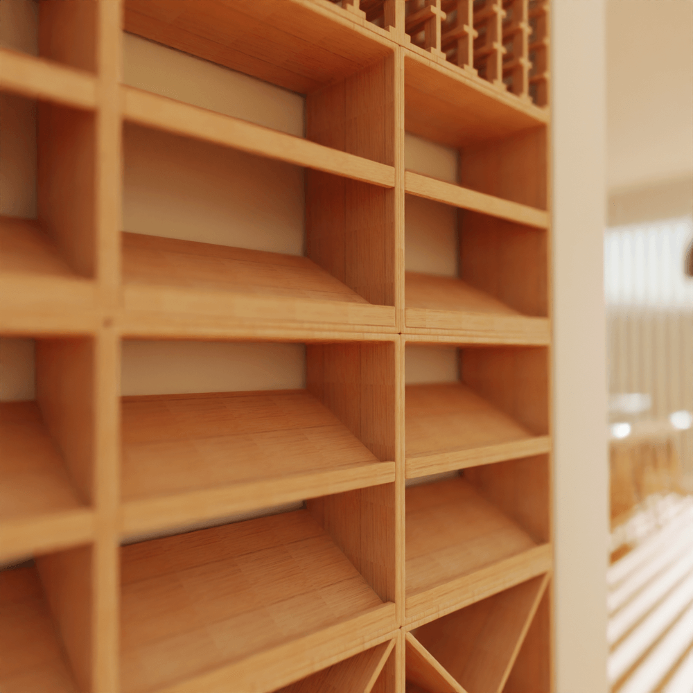 56 Bottle Wine Display Cellar Kit - Premium Wooden Wine Rack for Home, Bar & Restaurant Storage - Perfect for Wine Enthusiasts & Entertaining Guests