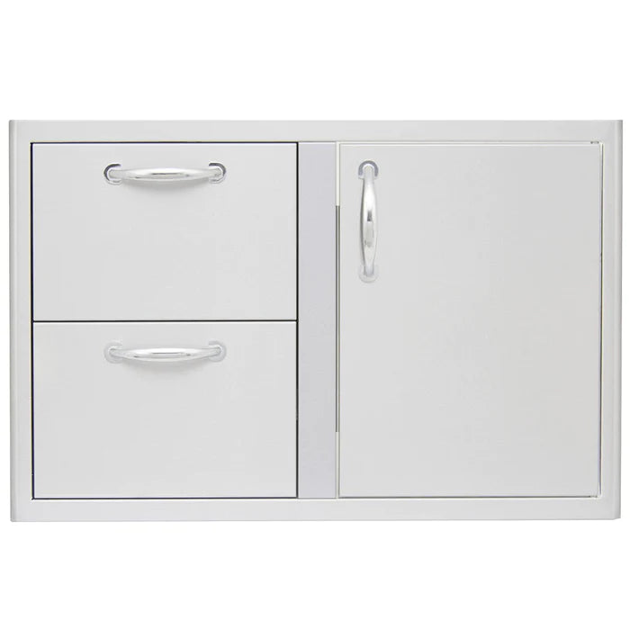 NorCal 260 Series 32 Inch Reversible Access Door & Double Drawer Combo - Perfect for Kitchen Cabinets, Bathroom Storage & Home Organization