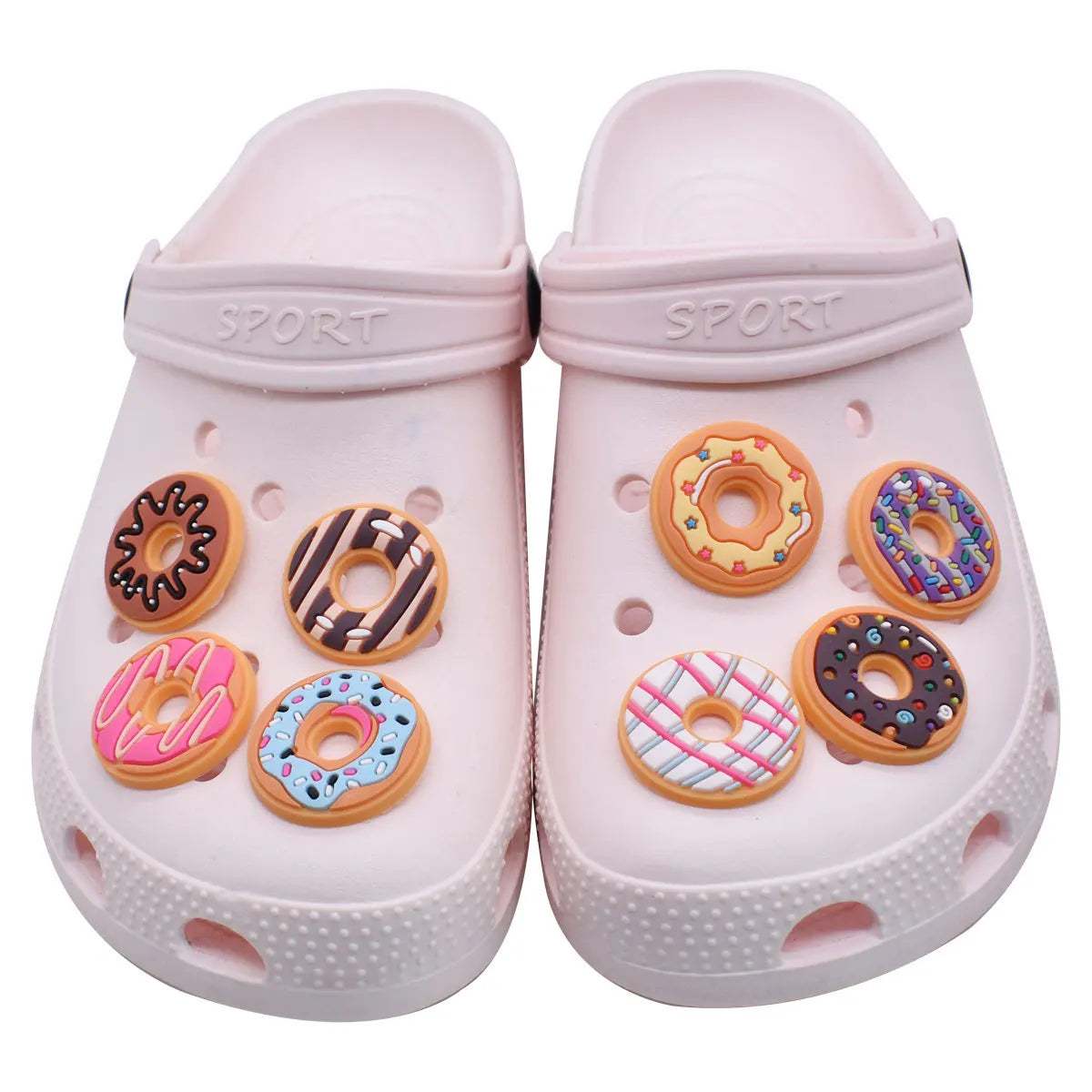 Trendy Donut Shoe Charms Pins for Crocs - Cute Decorative Accessories for Kids & Adults - Perfect Christmas, Birthday Party Gifts for Boys & Girls - Great for School, Travel & Casual Wear