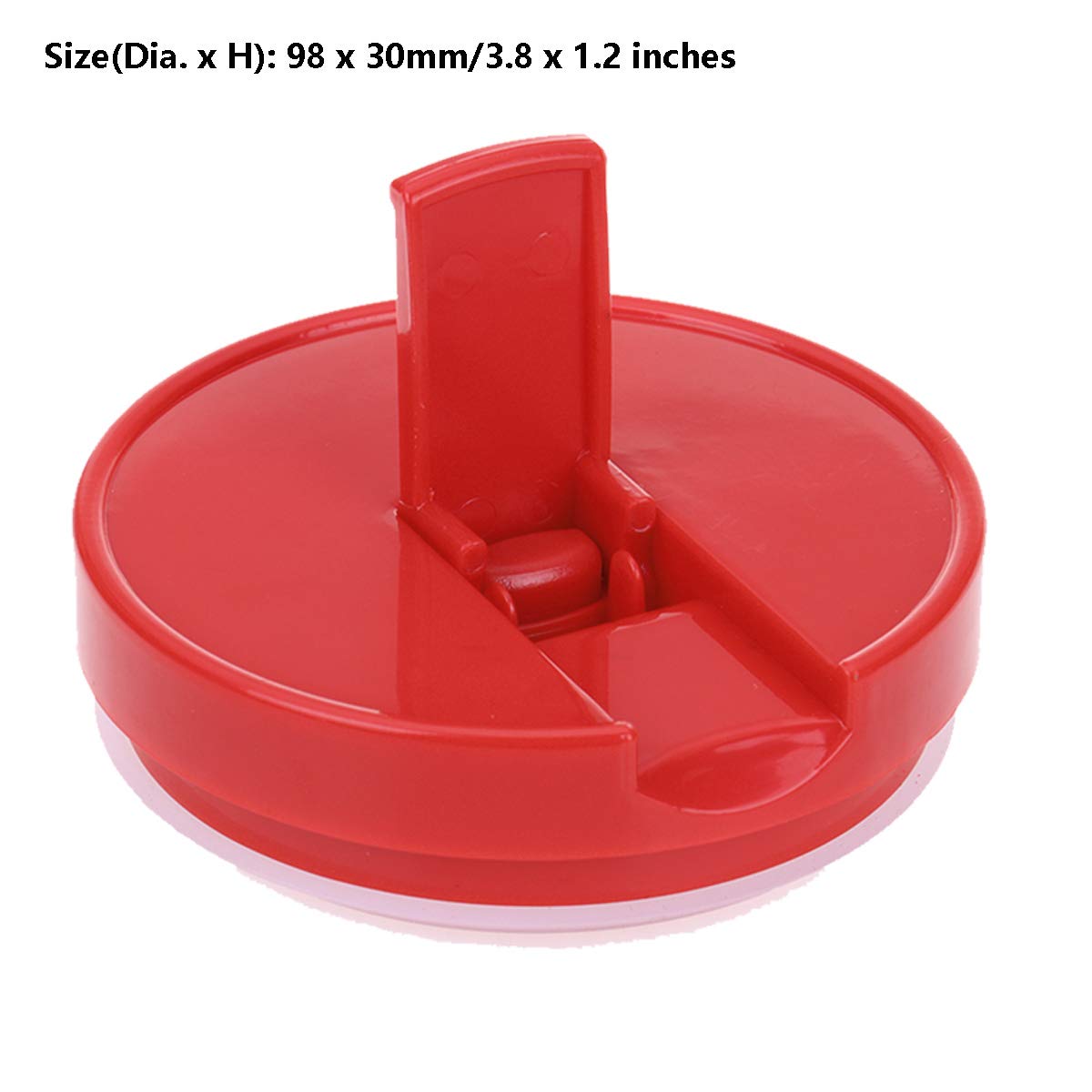 2Pcs High Borosilicate Glass Food Storage Jars with BPA-Free Airtight Plastic Lids - Perfect for Cookies, Dry Goods & Kitchen Pantry Organization (Red)