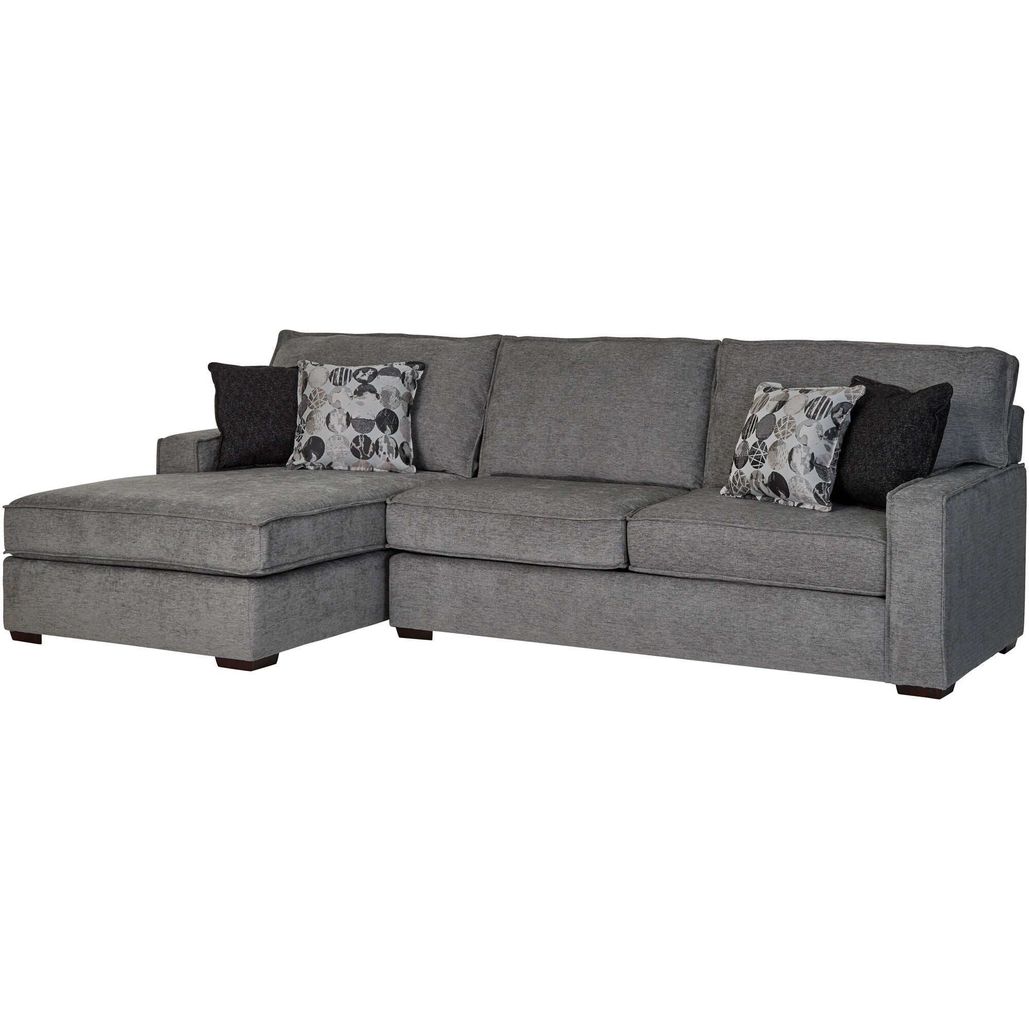 Modern 2-Piece Left Chaise Sectional Sofa - Soft Fabric Upholstery, Comfortable Living Room Furniture for Small Spaces & Apartments - Perfect for Lounging, Movie Nights & Family Gatherings