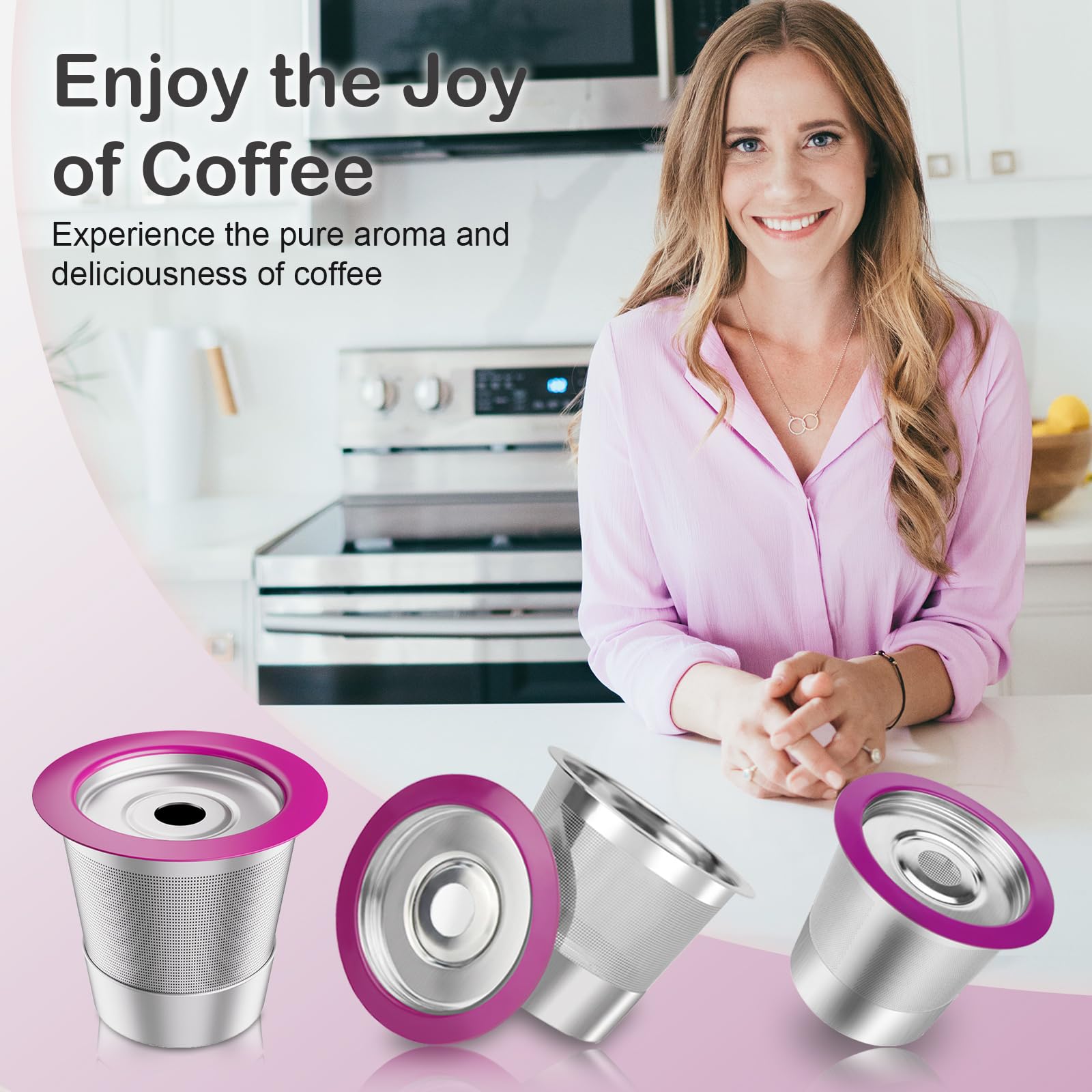 Reusable K Cups for Keurig - Universal Stainless Steel Coffee Pods Compatible with Keurig 1.0 & 2.0 Brewers | Eco-Friendly Coffee Filters for Home & Office Use