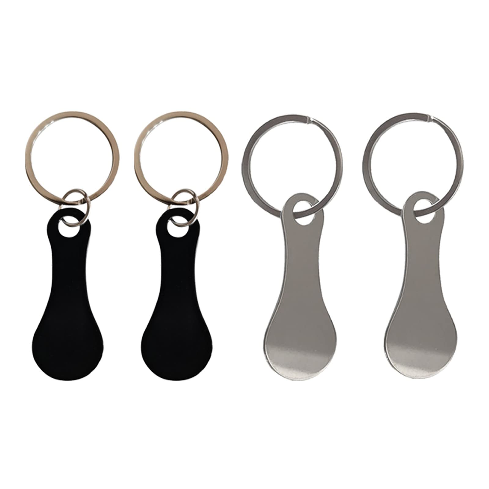 Detachable Metal Keychain for Shopping Trolley - Compact & Durable for Daily Use