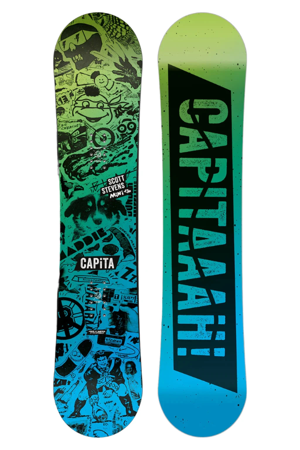 CAPiTA Scott Steven Mini Snowboard 2025 - Kids & Youth Snowboard for Beginners - Perfect for Learning, Park Riding & All-Mountain Fun