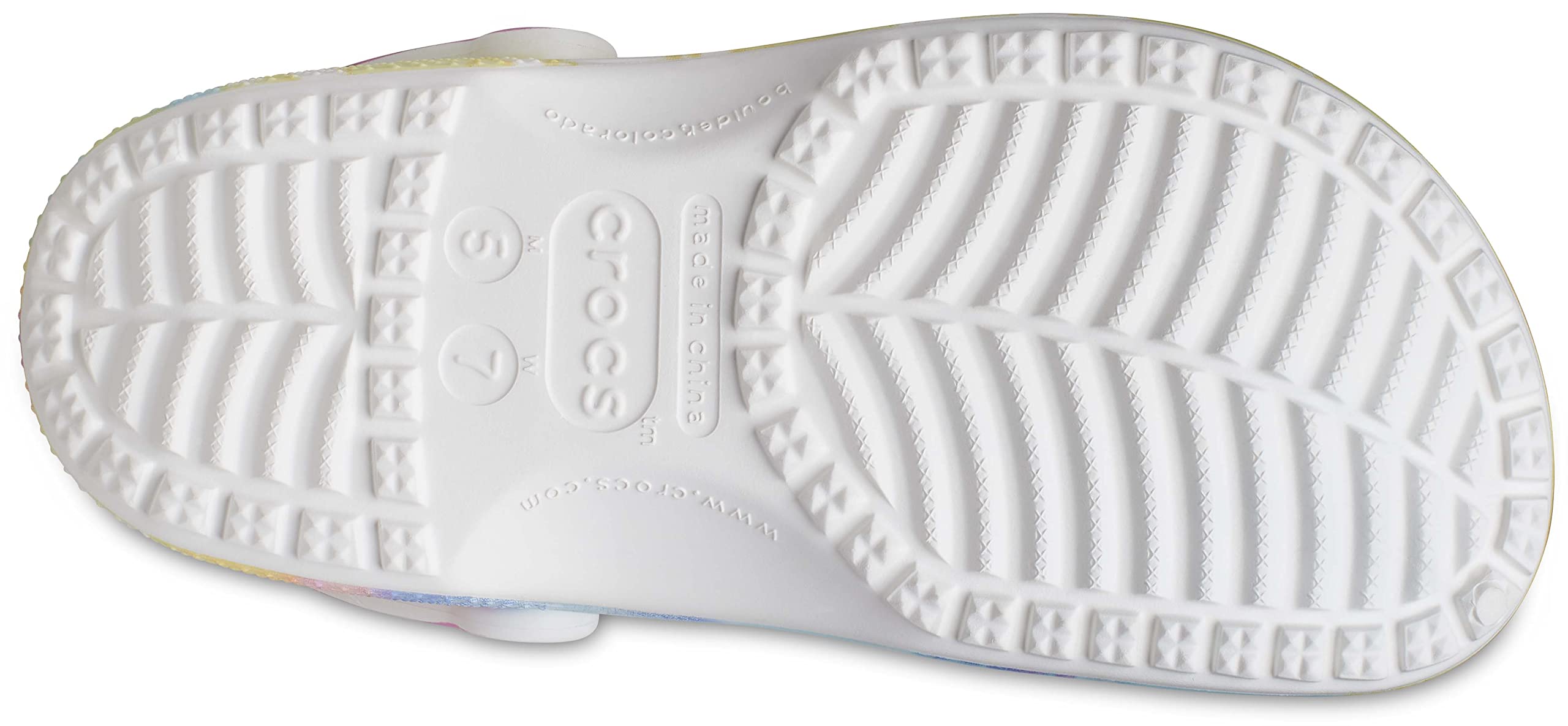 Crocs Classic Solar Rainbow Clogs - Comfortable & Lightweight Unisex Slip-On Shoes for Men & Women | Perfect for Beach, Pool, Garden & Casual Wear