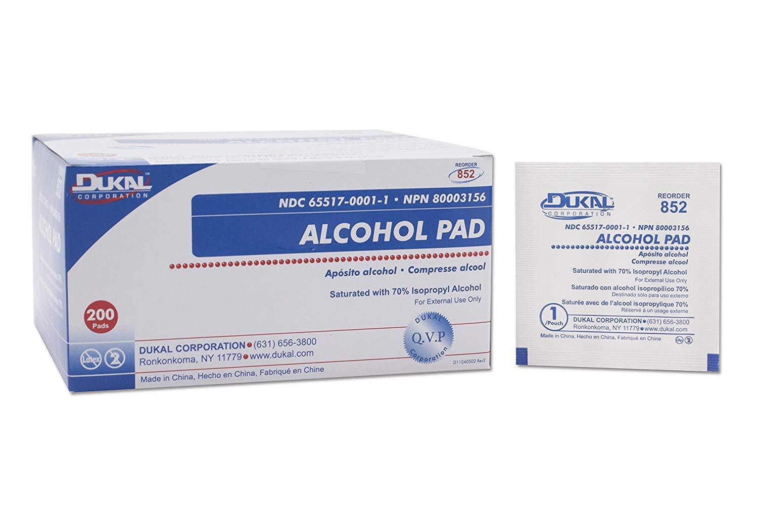 200 Count Alcohol Prep Pads - Medical Grade Sterile Wipes for First Aid, Injection & Wound Care - Essential for Home, Hospital & Travel First Aid Kits