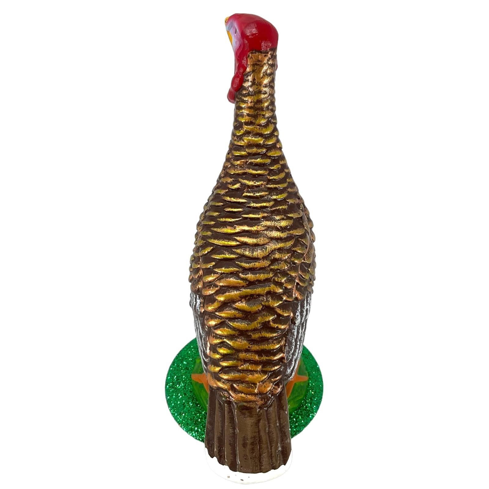 Handcrafted Schaller Paper Mache Female Turkey Decoration - German-Made Thanksgiving Centerpiece for Festive Table Decor & Holiday Home Décor