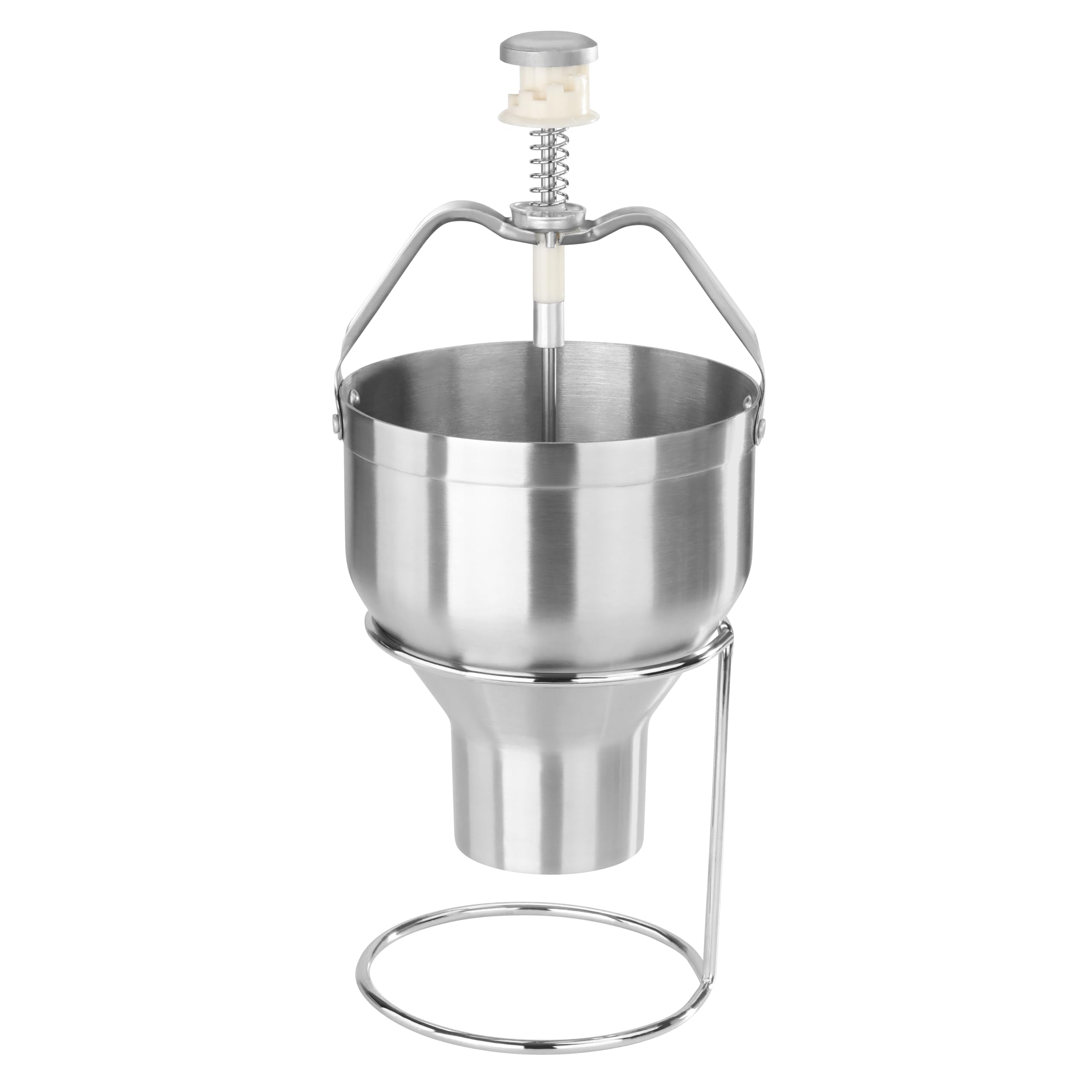 Commercial Grade 18/8 Stainless Steel Pancake Dispenser with Stand - New Star Foodservice 37470 - Perfect for Restaurants, Diners & Breakfast Catering (Silver)