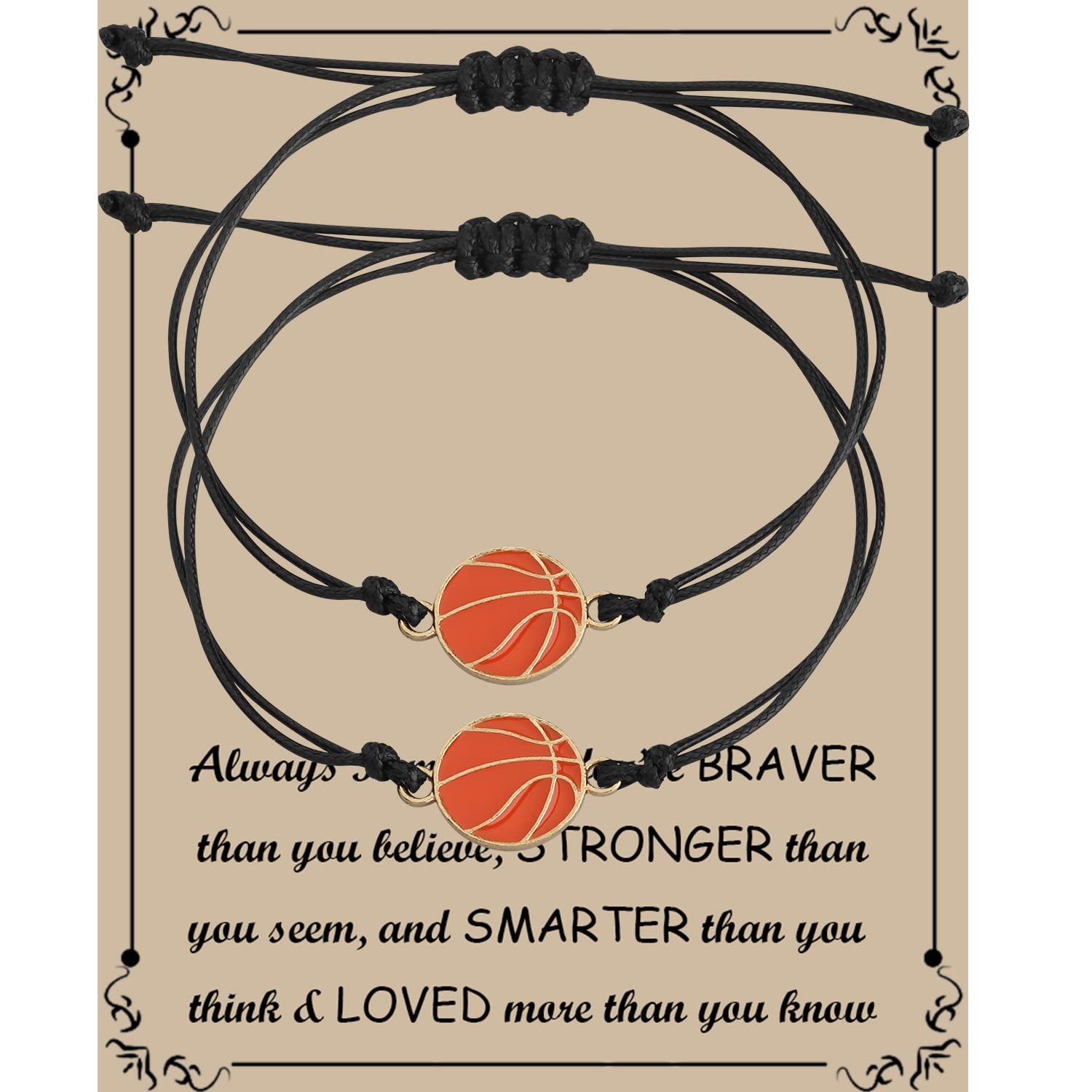 Basketball Player Bracelet - Adjustable Inspirational Sports Jewelry Gift for Basketball Lovers, Team Players & Fans - Perfect for Game Days, Training Sessions & Fan Support