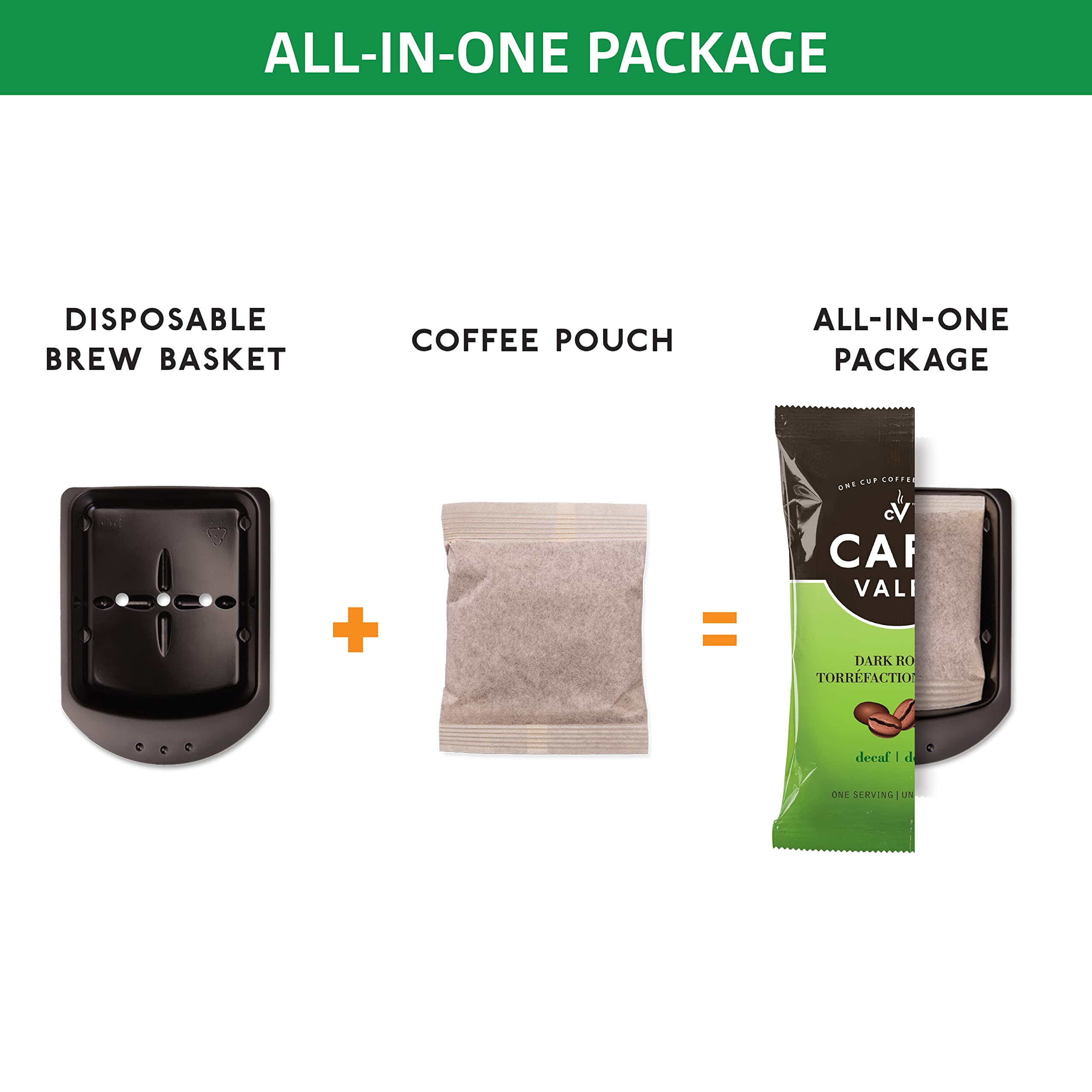 Premium Cafe Valet Single Serve Coffee Pods - 100% Arabica Dark Roast & Decaf, Individually Wrapped (168 Count) - Perfect for Office, Home & Travel Use