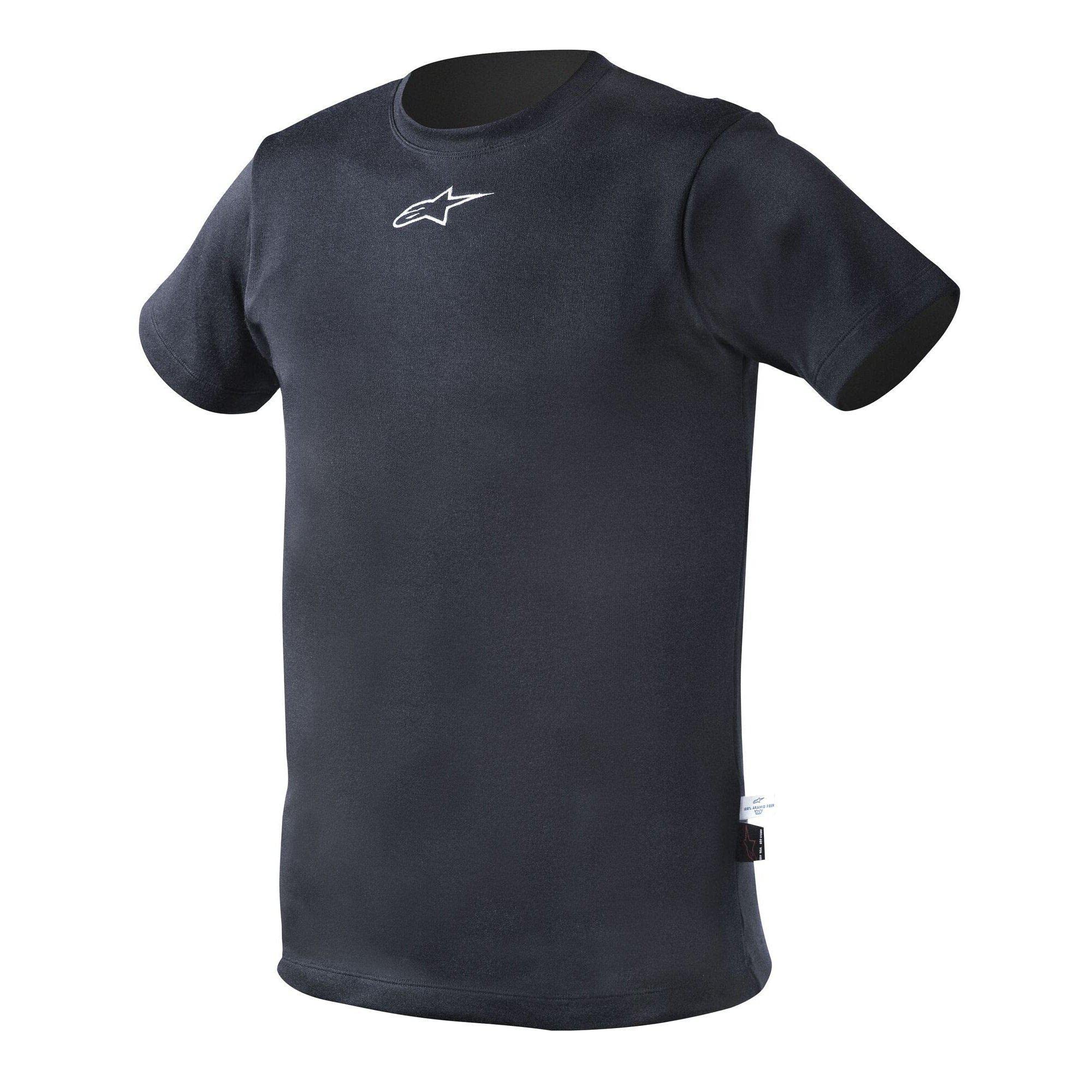 Alpinestars Nomex Short Sleeve Top - Navy Blue, Size XL (475440-71) | Fire-Resistant Racing Shirt for Motorcycle & Motorsports Enthusiasts