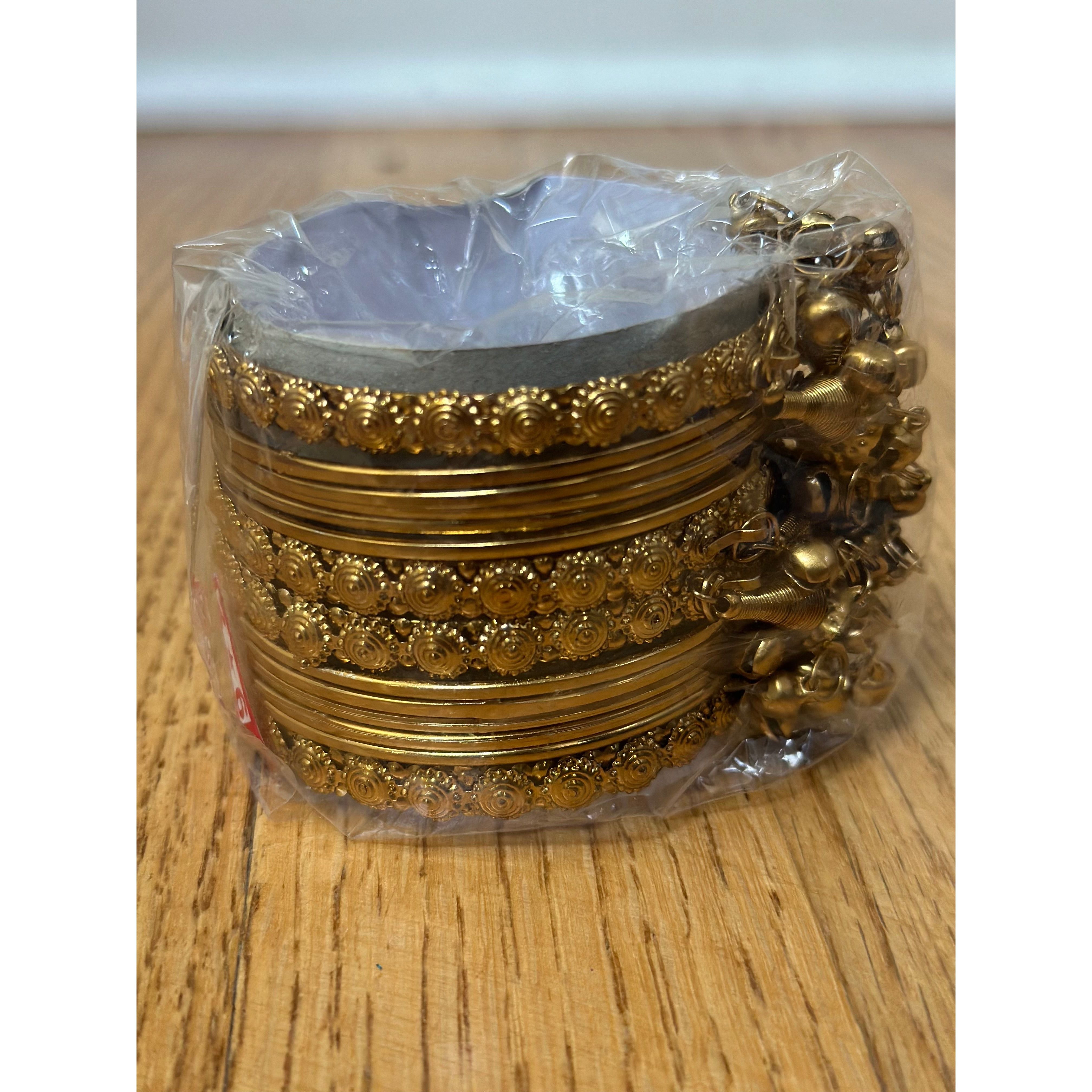 Oxidized Gold Bangles with Jhumka Earrings - Elegant Indian Jewelry Set for Women | Perfect for Weddings, Parties & Festive Occasions