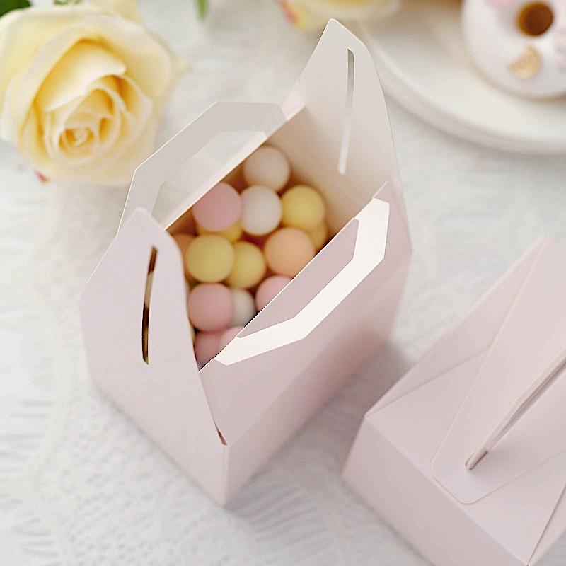 Durable Plastic Tote Boxes with Handles - Perfect for Wedding Favors, Party Gifts & Event Decorations - Bulk Pack of 10