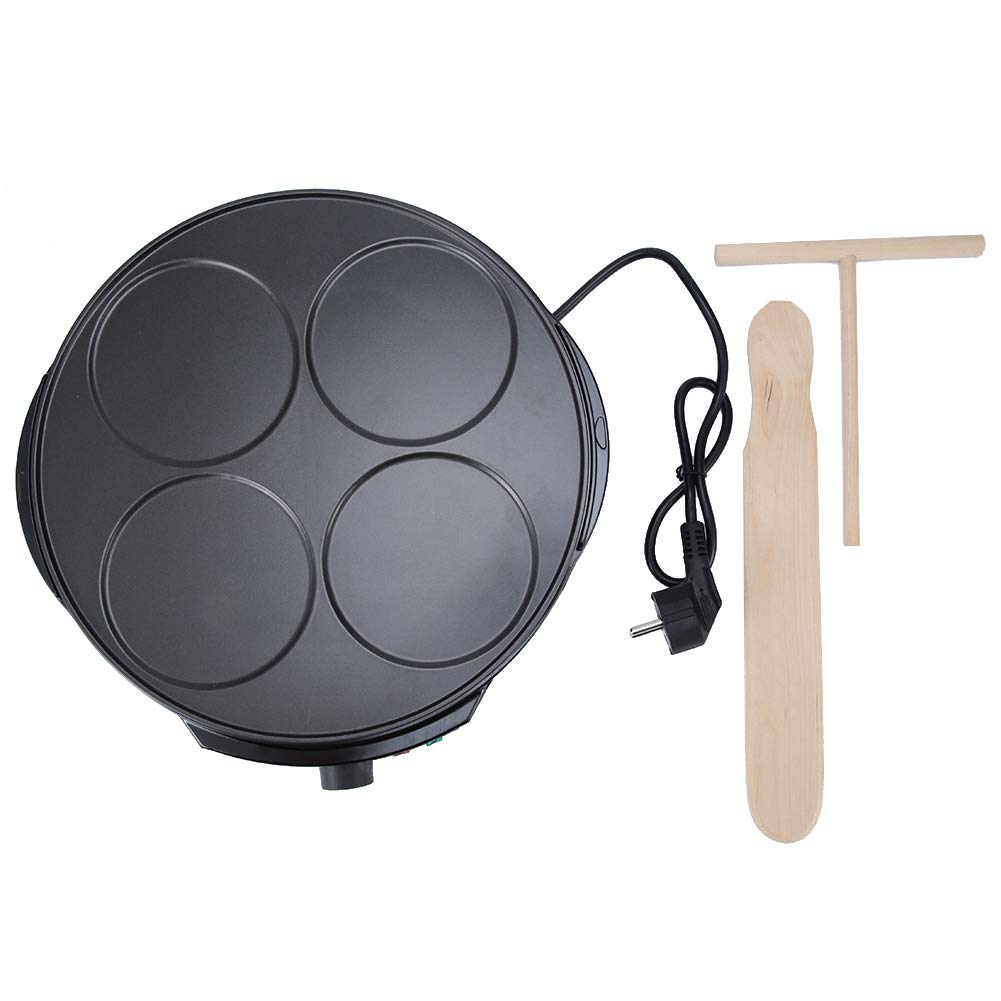 Electric Crepe Maker & Pancake Machine - Non-Stick Baking Pan for Homemade Crepes, Pancakes - Perfect for Breakfast, Brunch & Dessert - Kitchen Appliances for Home & Restaurant Use