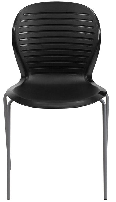 FLASH HERCULES Series 551 lb Capacity Black Stackable Folding Chair - Heavy Duty Event, Banquet, Conference & Outdoor Seating Solution