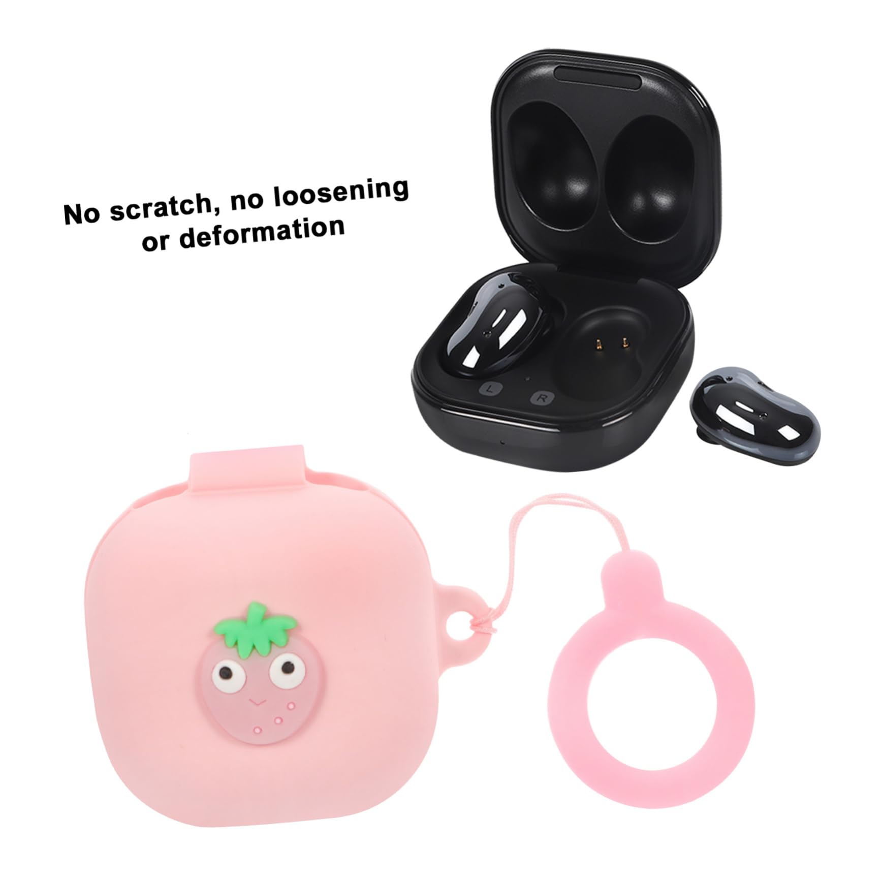 Veemoon 1pc Silicone Earphone Case Cover - Durable Hard Shell Headset Protector with Storage Bag for AirPods, Wireless Earbuds - Perfect for Travel, Gym & Daily Use