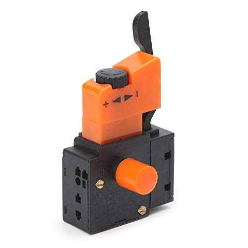 OOTDTY AC 250V/4A FA2-4/1BEK Adjustable Speed Switch for Electric Drill - Plastic & Metal Black & Orange Mix - Perfect for DIY Projects, Woodworking, and Home Repairs