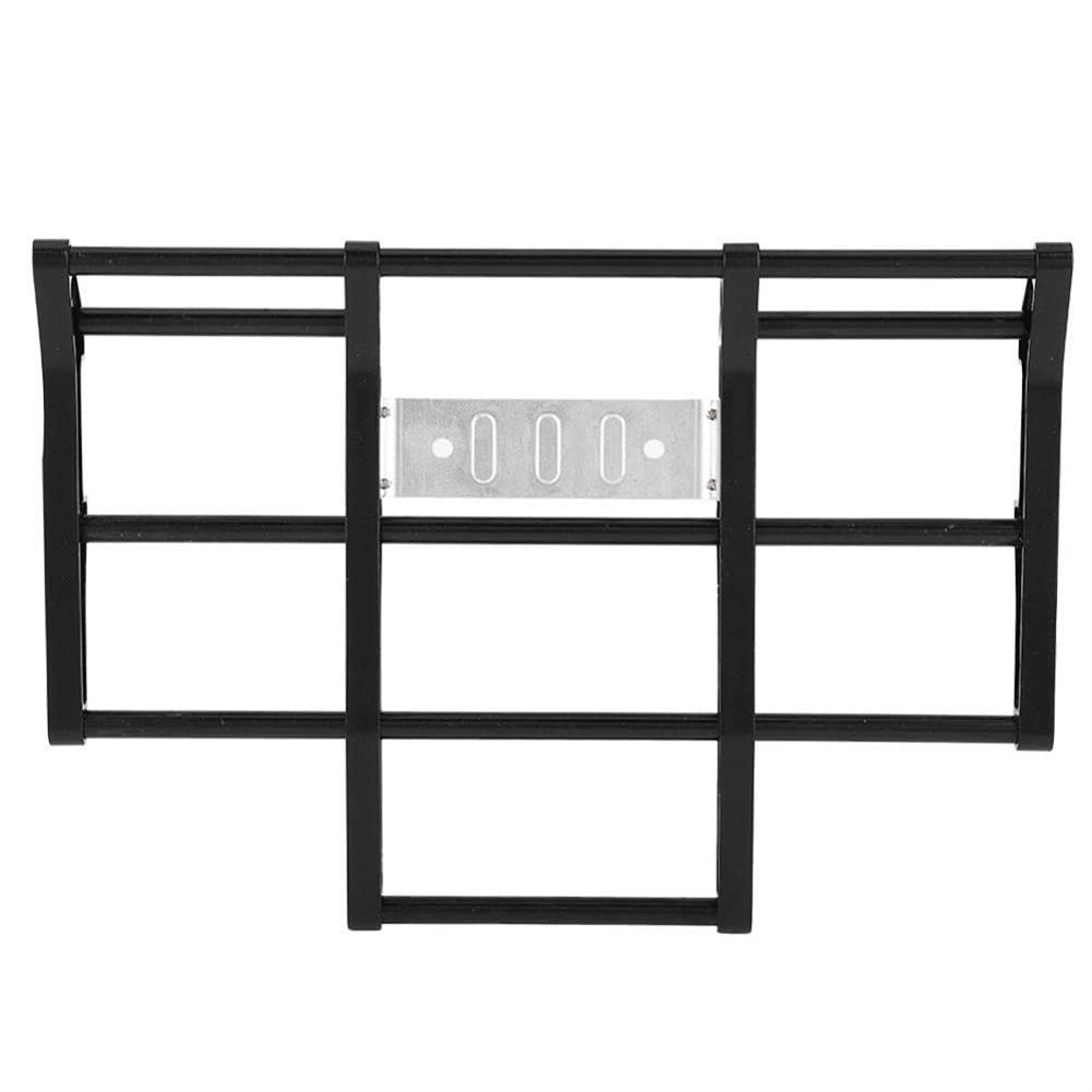 LYunce 1/14 Universal Metal Front Bumper for Tamiya King Hauler & Globe Liner RC Trucks - Durable Anti-Collision Accessory (Black) - Perfect for Off-Road Adventures & RC Truck Customization