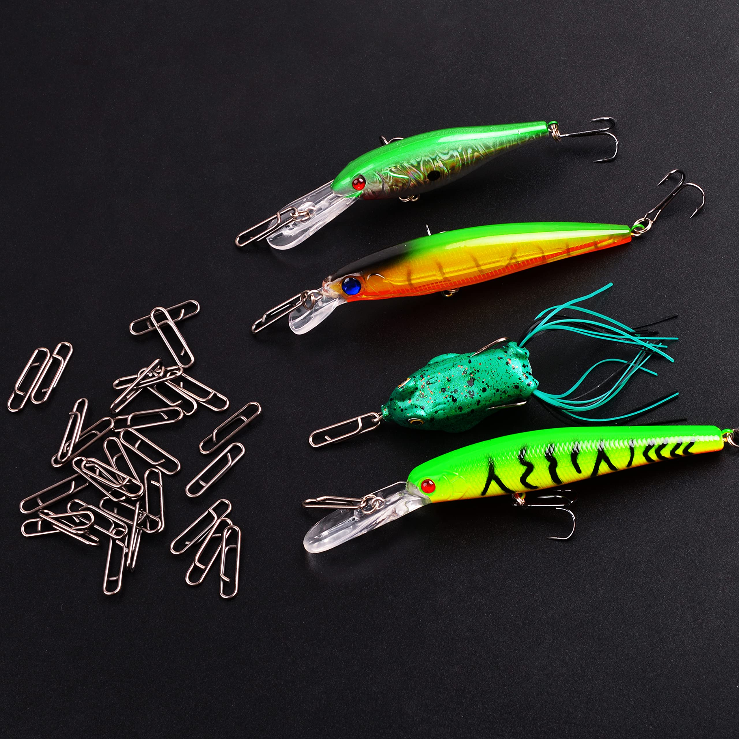High Strength Stainless Steel Fishing Speed Clips - Quick Change Lure Connectors & Swivels for Power Fishing | Saltwater & Freshwater Fishing Tackle | Perfect for Bass, Trout, and Saltwater Game Fish