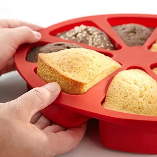 Premium Silicone Cake Molds - 6-Piece Triangle Pudding & Muffin Baking Set, Non-Stick Bakeware for Fondant Cakes, Cupcakes & Desserts (Green) - Perfect for Birthday Parties, Baking Classes & Home Kitchen Use