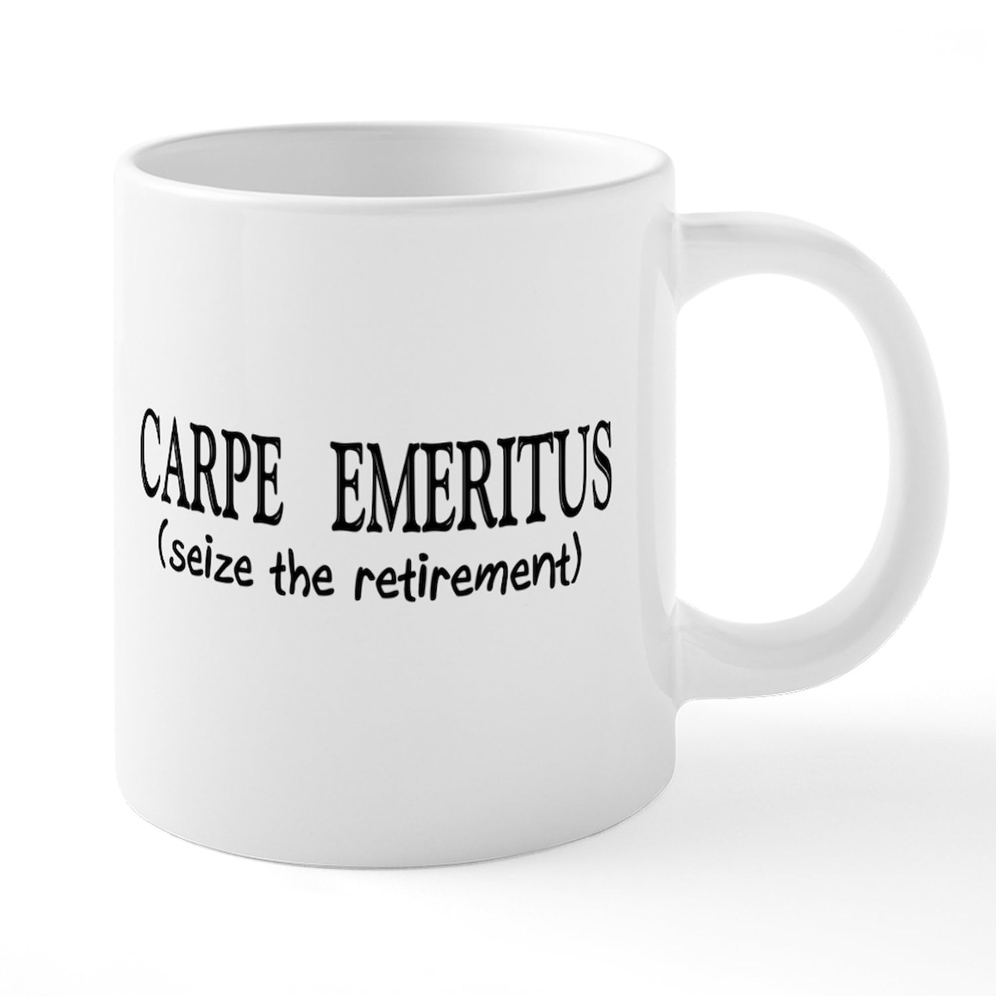 Carpe Emeritus 20 oz Ceramic Coffee Mug - Large Insulated Tea Cup for Office, Home & Gifts - Funny Novelty Mega Coffee Cup for Teachers, Retirees & Coworkers
