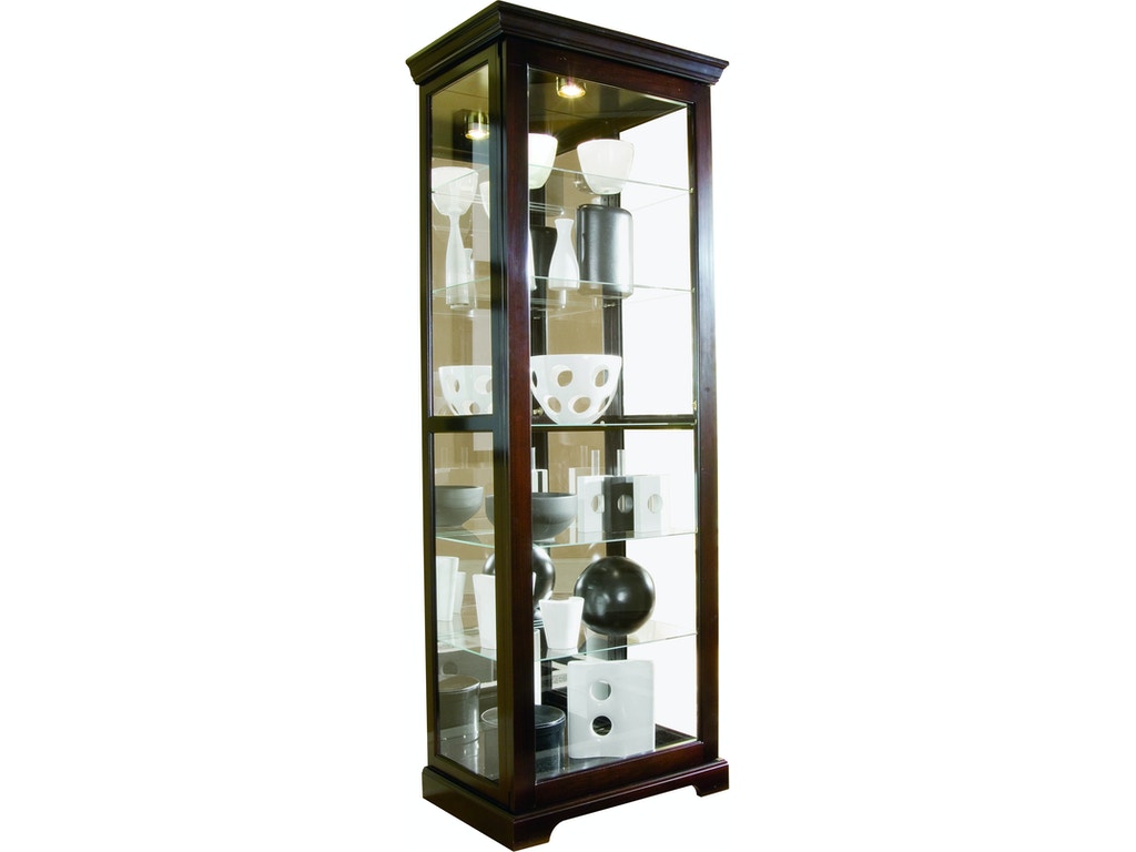 Two Way Sliding Door Curio Cabinet - Elegant Glass Display Case for Collectibles & Home Decor | Perfect for Living Room, Dining Room, or Office Showcase