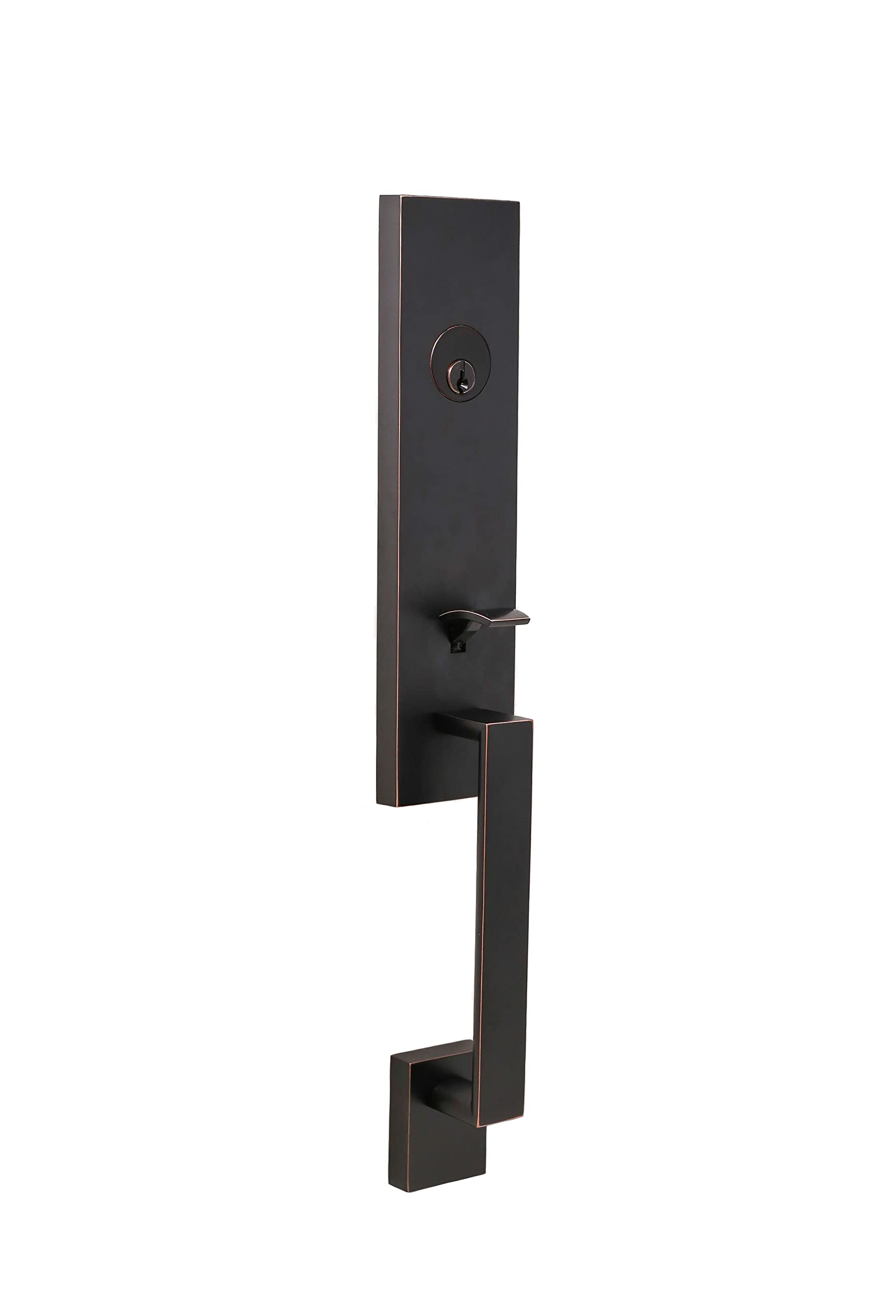 Weslock Leighton Entry Handle in Oil Rubbed Bronze - Premium Door Handle for Home Security & Elegant Entryway Upgrade