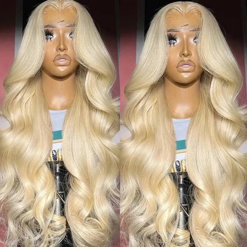 Eullair #613 Blonde Straight Lace Front Wig - Human Hair Transparent Lace Wig Dye Friendly | Perfect for Cosplay, Daily Wear & Party Hairstyles