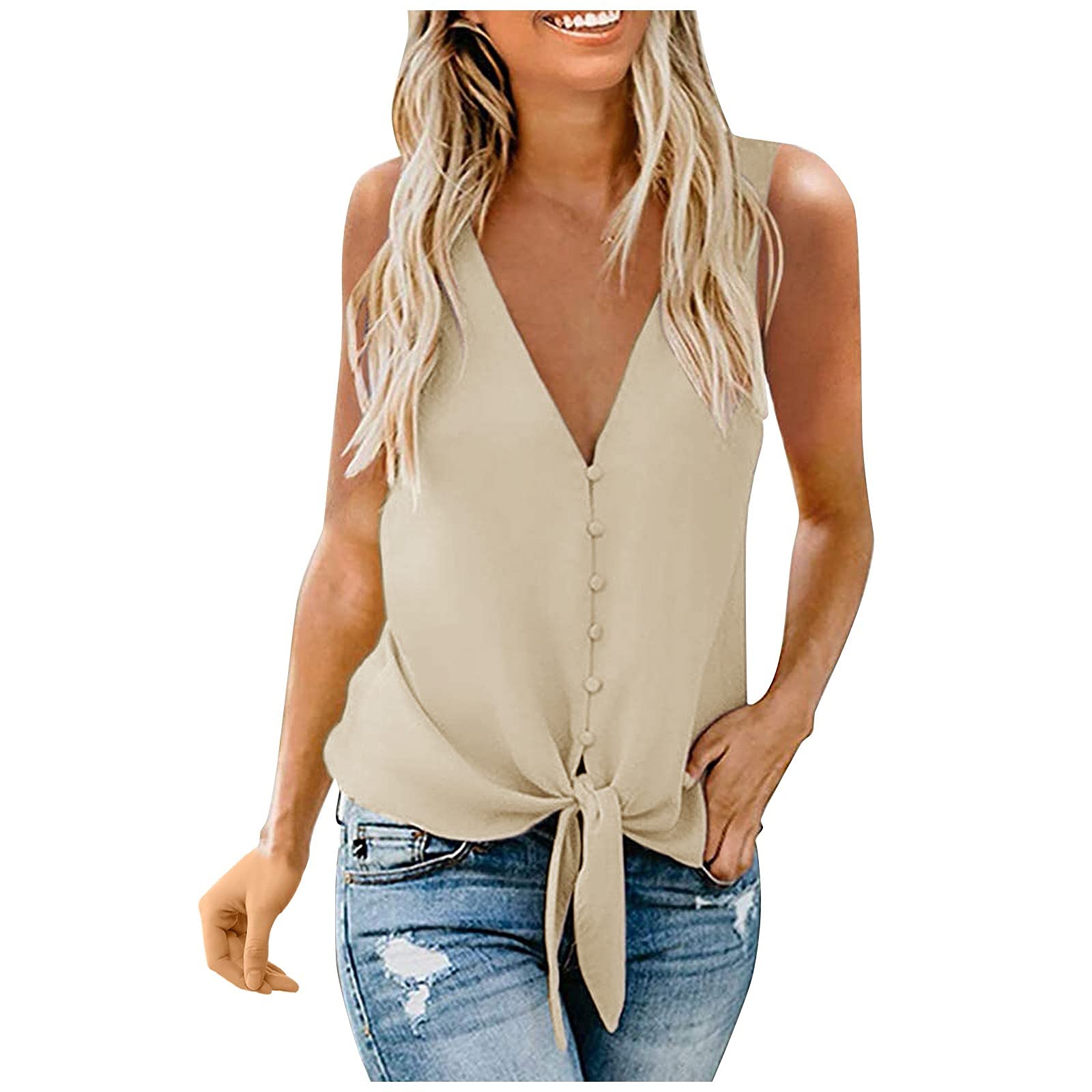 Women's Lightweight Sleeveless Tank Tops - Round Neck Fitness & Casual Tunic Tops for Yoga, Beach, Fishing & Hawaiian Vacations