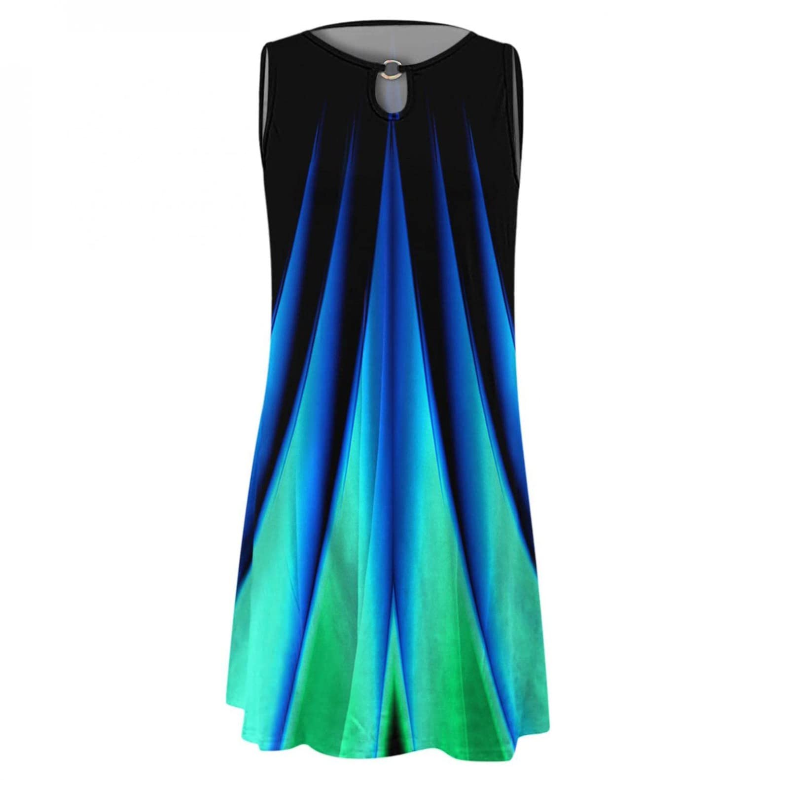 Women's Summer Dresses 2023 - Floral Printed Sleeveless Tank Dress with Hollow Out Design, Casual Beachwear, Sizes S-2XL | Perfect for Beach Vacations, Pool Parties & Summer Outings
