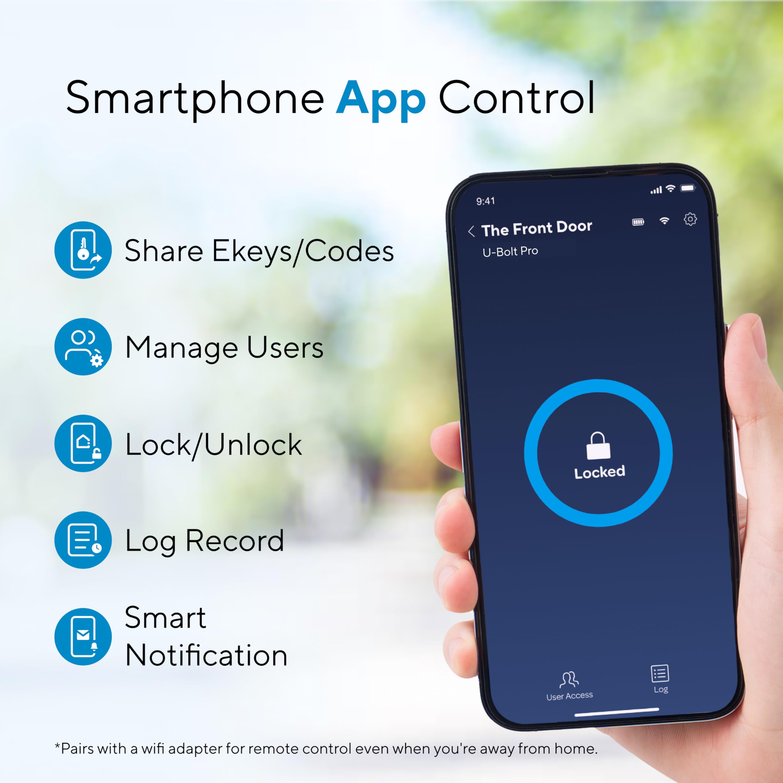 Ultraloq U-Bolt Pro Smart Lock with WiFi Hub - 7-in-1 Keyless Entry Fingerprint Door Lock, Biometric Keypad & App Control for Front Door Security | Perfect for Smart Homes, Vacation Rentals & Airbnb Properties