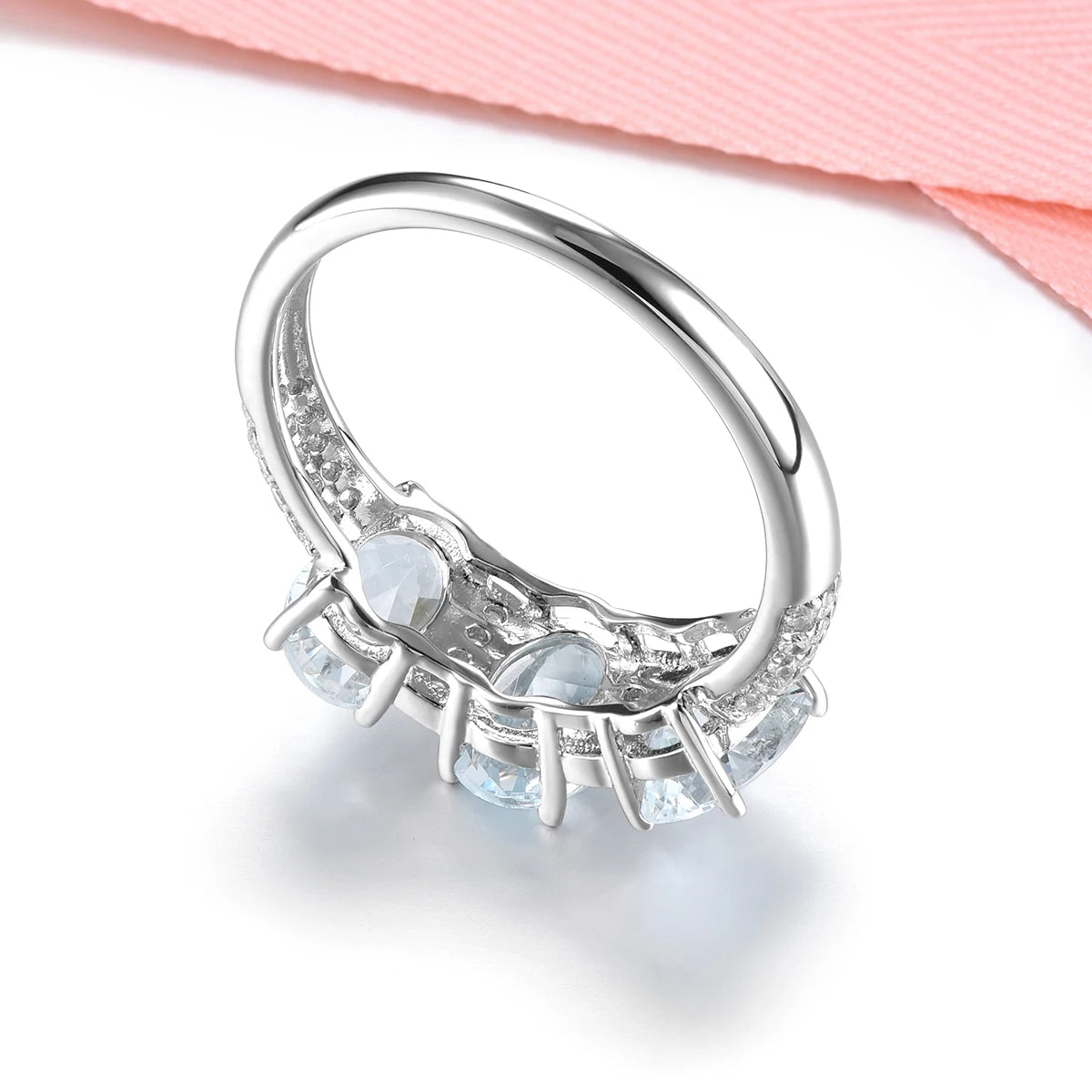 Eternal Coast Ring for Women - Elegant Sterling Silver Stackable Band with Cubic Zirconia - Perfect for Everyday Wear, Gift Giving & Special Occasions