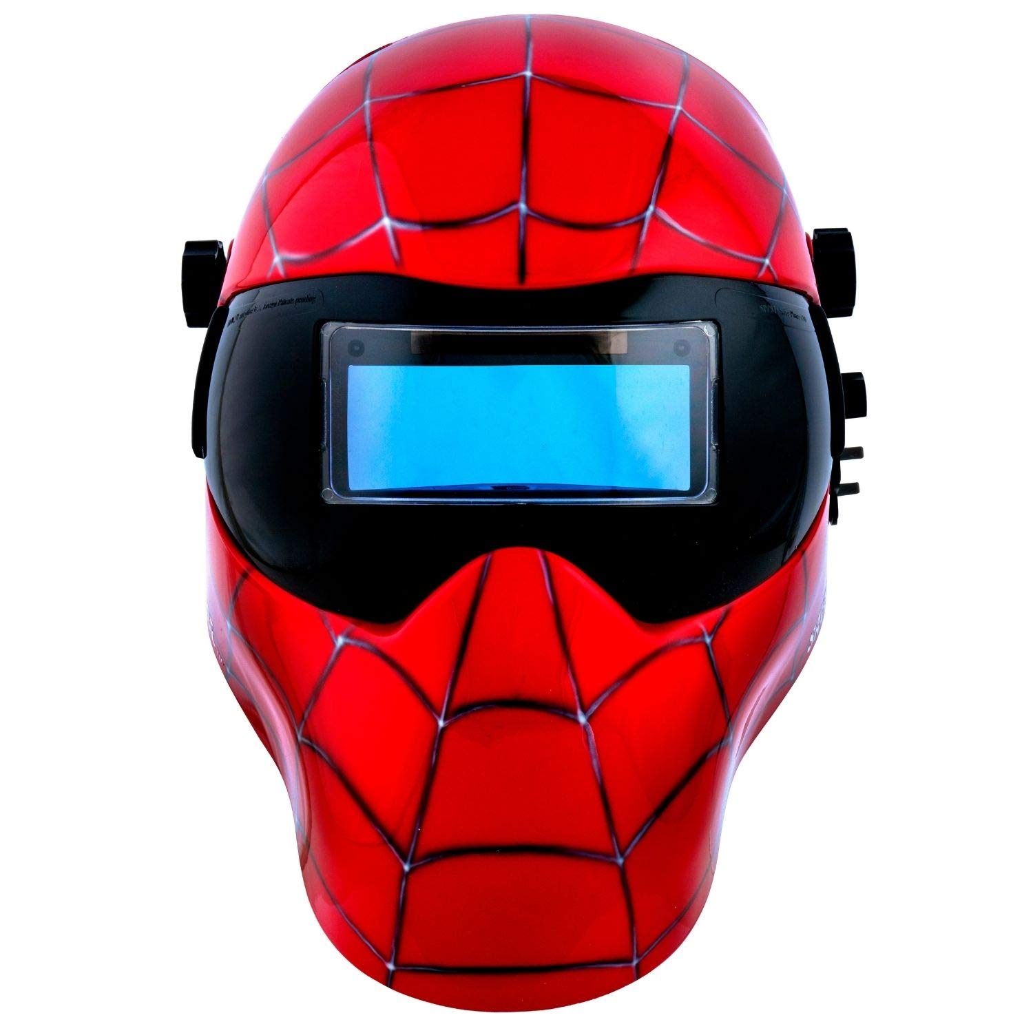 Save Phace Auto Darkening Welding Helmet - Spiderman Gen Y Welder Hood with Wide Viewing Area (2nd Largest) for SMAC/MIG/TIG/SPOT Welding - 2 ARC Sensors, Solar Powered & Grind Mode (3012336) - Perfect for DIY Projects, Metal Fabrication, and Professional Welding Work
