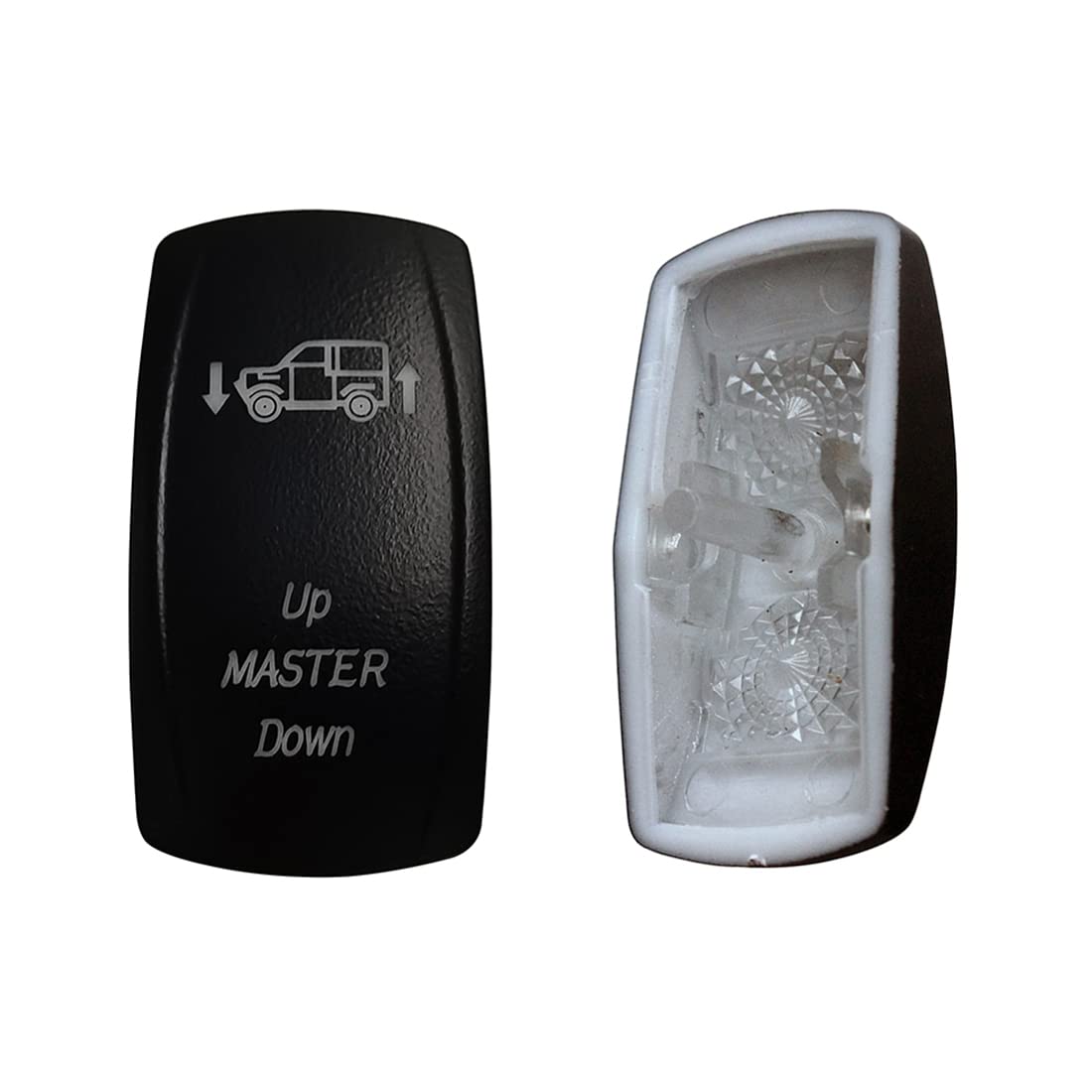 Laser Etched Backlit Switch Cover Cap for Car Boat Dashboard Rocker Switch - Waterproof & Durable Replacement for Marine & Automotive Use - Perfect for Night Driving & Boat Navigation