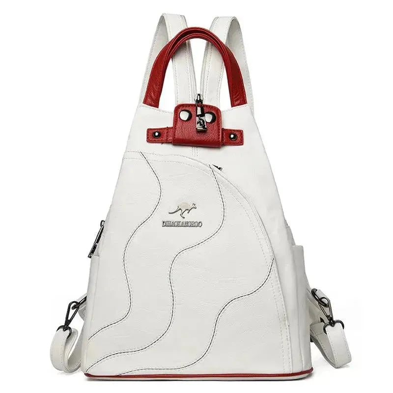 Vintage Leather Women's Travel Backpack - Durable & Stylish Carry On Backpack for Women, Perfect for Airplane, Hiking, Business & Weekend Getaways