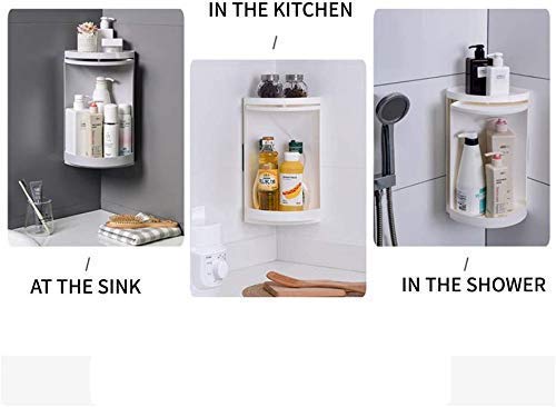 360° Rotating Triangle Storage Rack - Multi-Functional Bathroom Organizer Shelf for Cabinet, Kitchen & Bedroom | Dustproof Waterproof Corner Rack for Shampoo, Soap & Cosmetics | Space-Saving Home Storage Solution