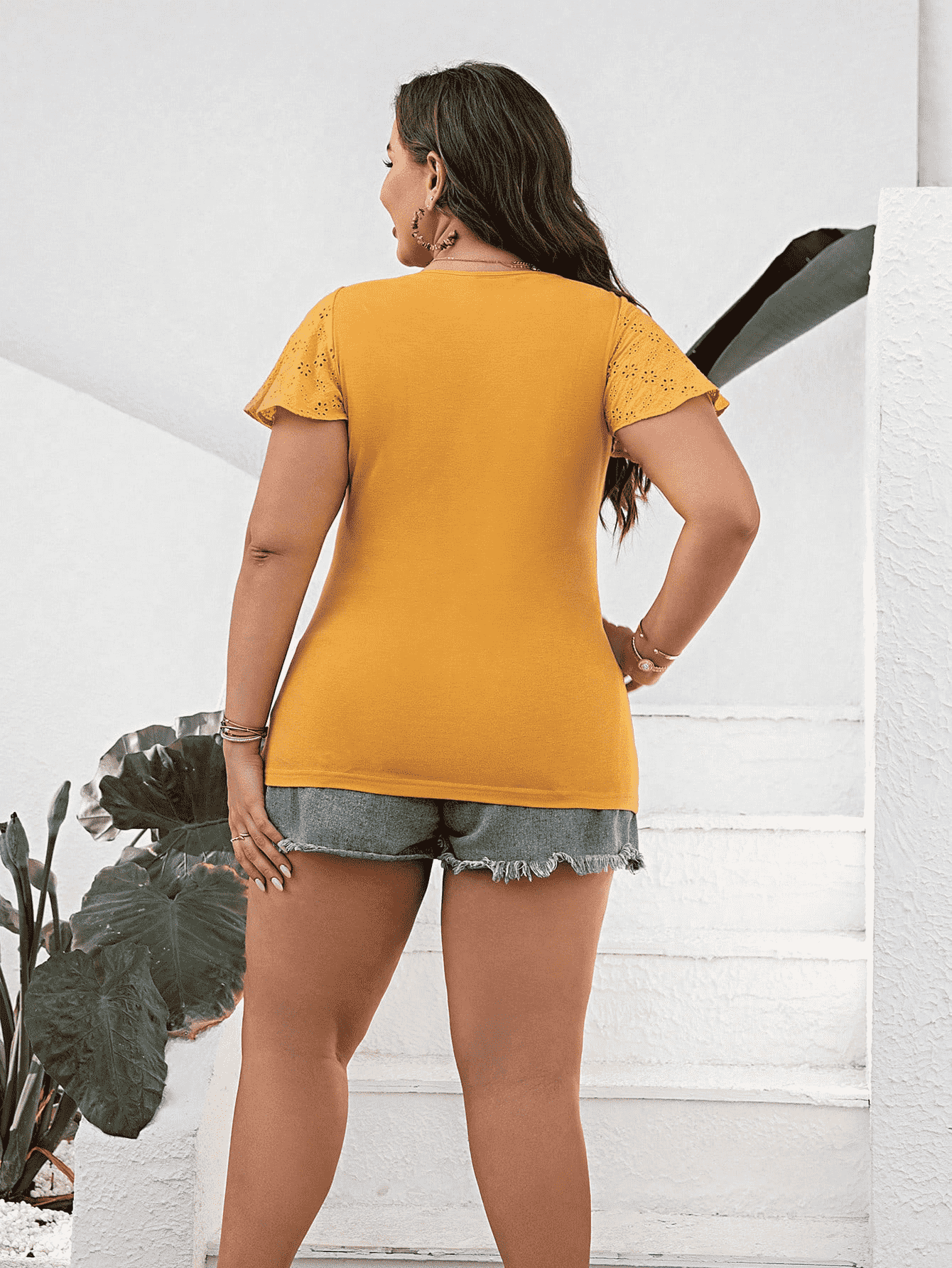 Plus Size Round Neck Blouse with Tie - Women's Flowy Casual Tops for Work & Everyday Wear | Comfortable & Stylish Tie-Detail Shirt for Office, Date Night & Special Occasions