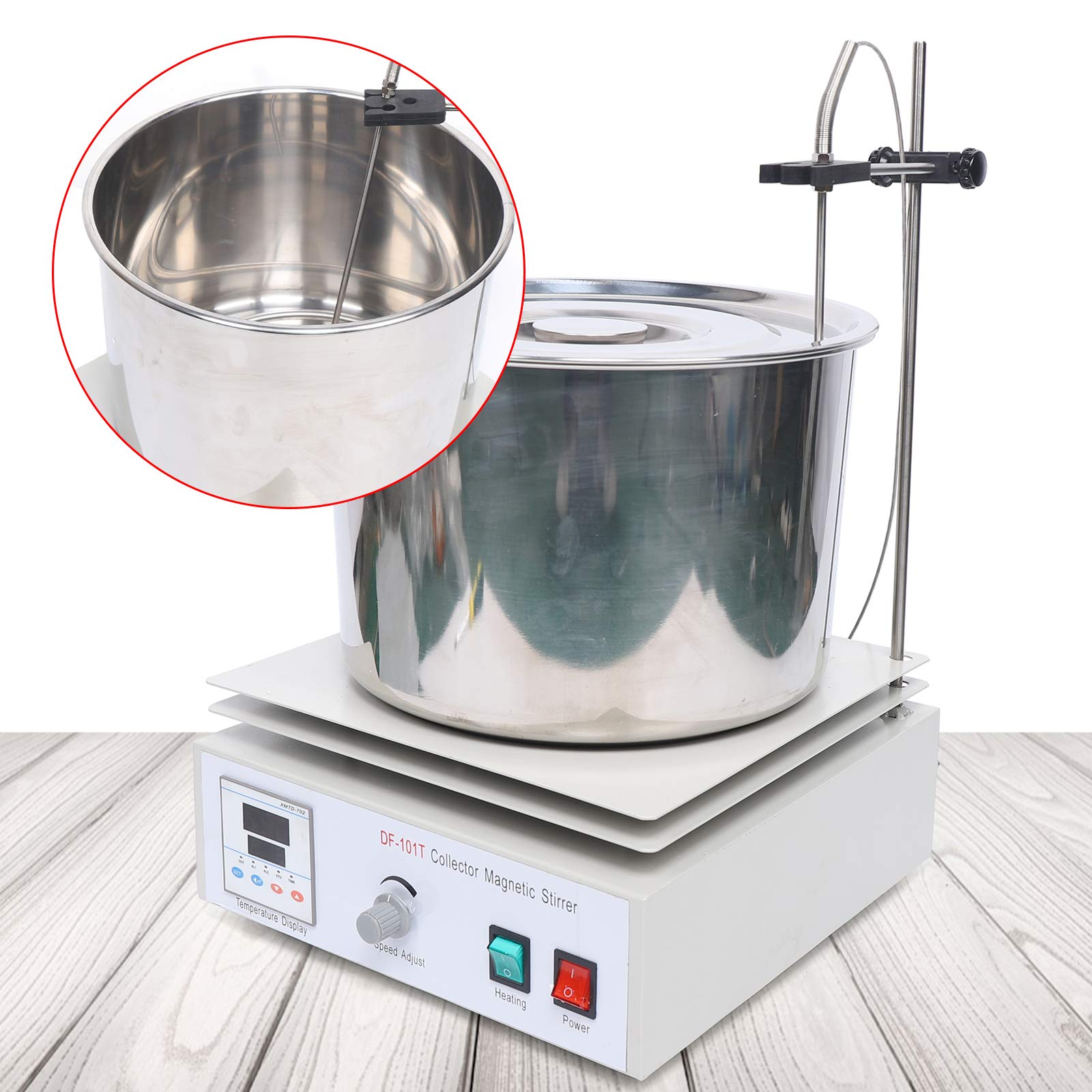 10L Digital Thermostatic Magnetic Stirrer with Heating Plate - 0-1400RPM Lab Mixer for Water & Oil Bath (Up to 400°C) - Perfect for Chemistry Experiments, Research Labs & Industrial Applications