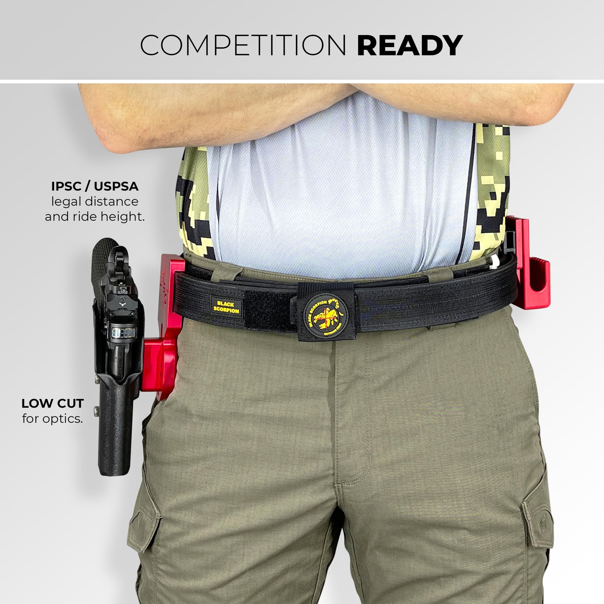 Pro Heavy Duty Competition Holster for Sig P320 Full Size, AXG Pro, M17, XFive, DH3, Spectre Comp & P320MAX - Tactical Shooting, IPSC Matches & Range Training
