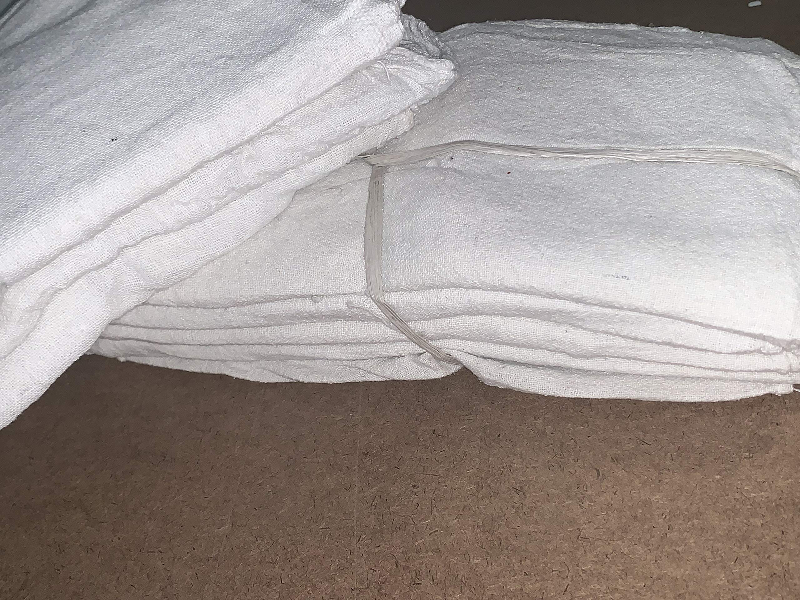 500-Pack Premium White Shop Towels - Heavy Duty Mechanics Rags for Oil Changes, Automotive Cleaning & Workshop Use - Industrial Grade B Cotton Rags for Garage, DIY & Professional Use