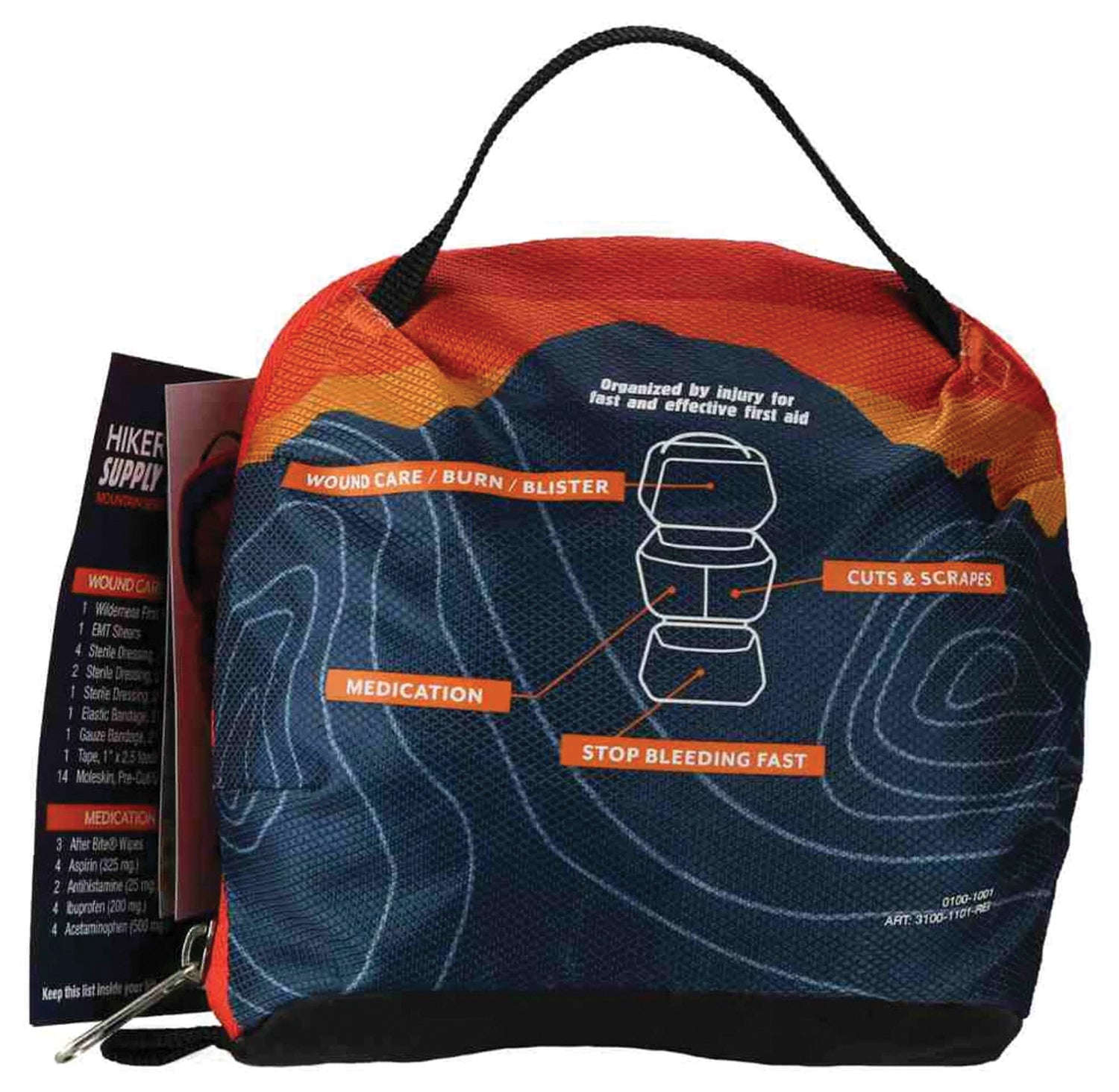 Adventure Medical Hiker Kit Sunset - Compact First Aid Kit for Hiking, Camping & Outdoor Emergencies | Essential Medical Supplies for Backpacking, Travel & Wilderness Survival