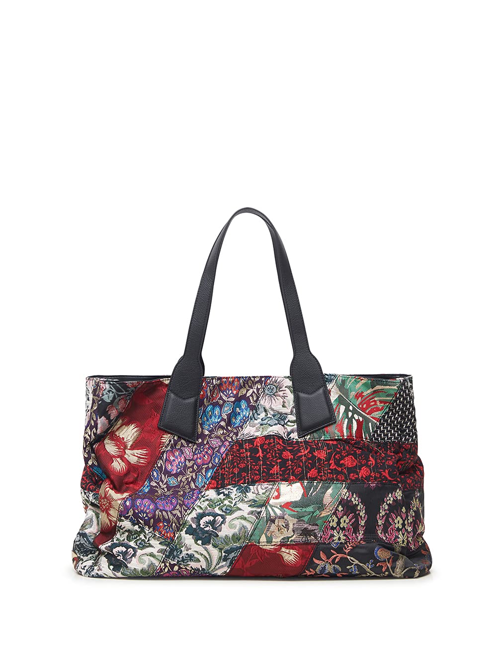 Desigual Shopping Bag for Women - Stylish Black Reusable Grocery Tote with Spacious Design - Perfect for Grocery Shopping, Beach Trips & Daily Errands
