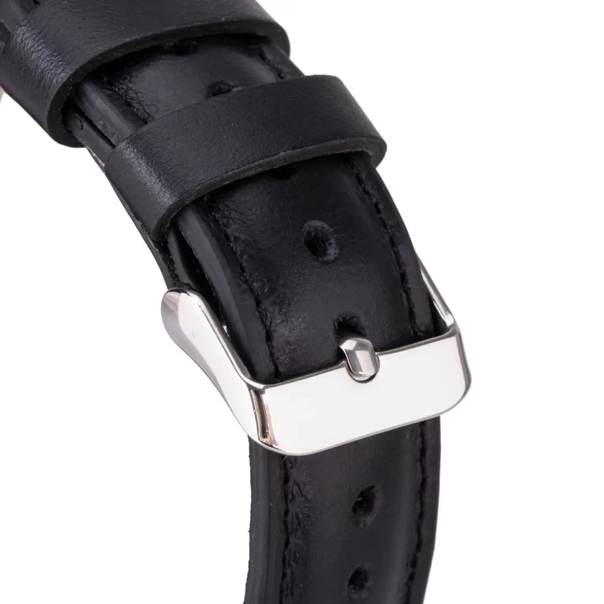 Premium Black Leather Rally Strap for Apple Watch - Durable, Comfortable & Stylish Band for Workouts, Running & Everyday Wear