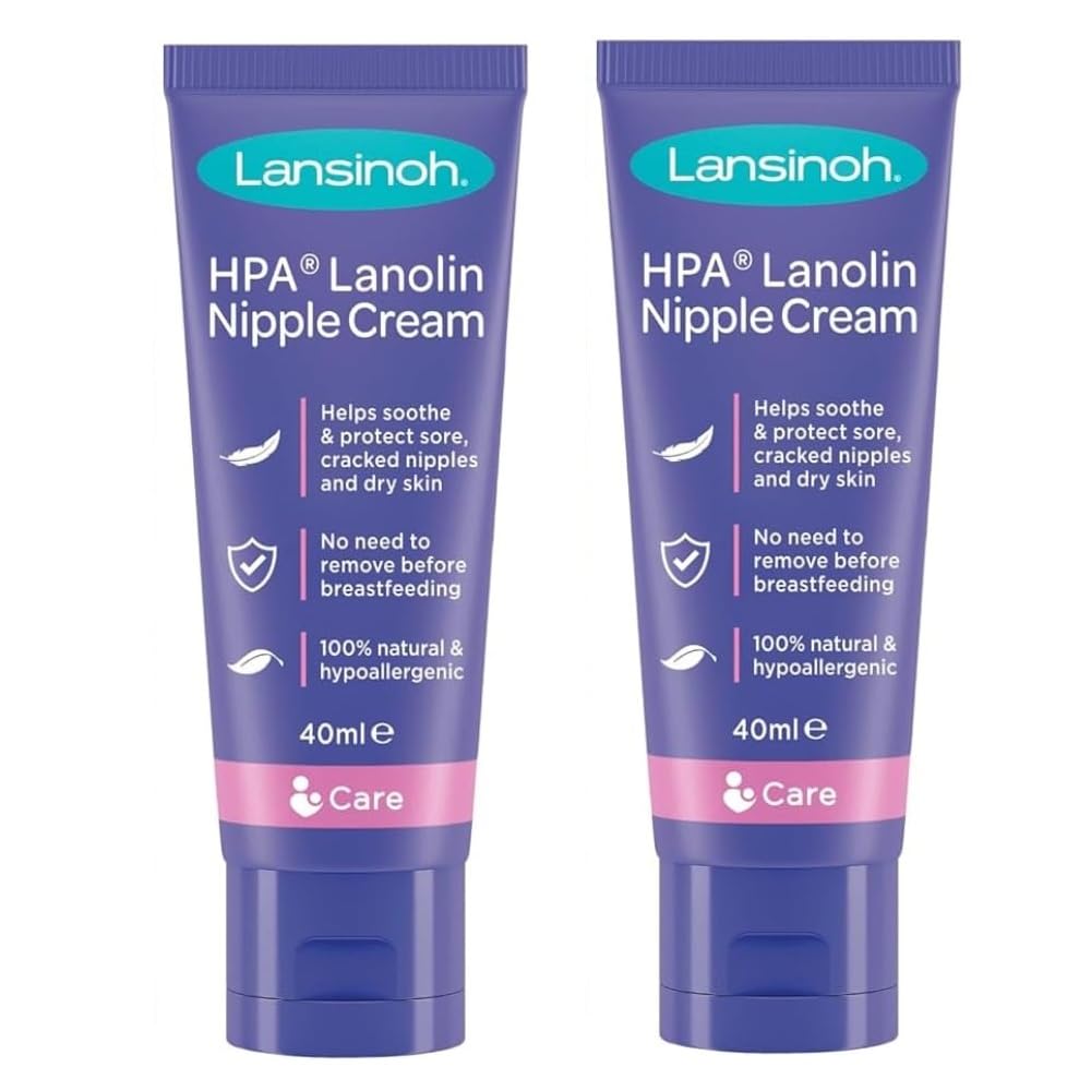 Lansinoh HPA Lanolin Nipple Cream for Breastfeeding - 100% Natural, Tasteless & Odorless - Soothes Sore, Cracked Nipples - BPA/BPS-Free, Safe for Mom & Baby - Perfect for Hospital Bag & Nursing Essentials (80ml) | Ideal for Postpartum Care & Comfortable Breastfeeding