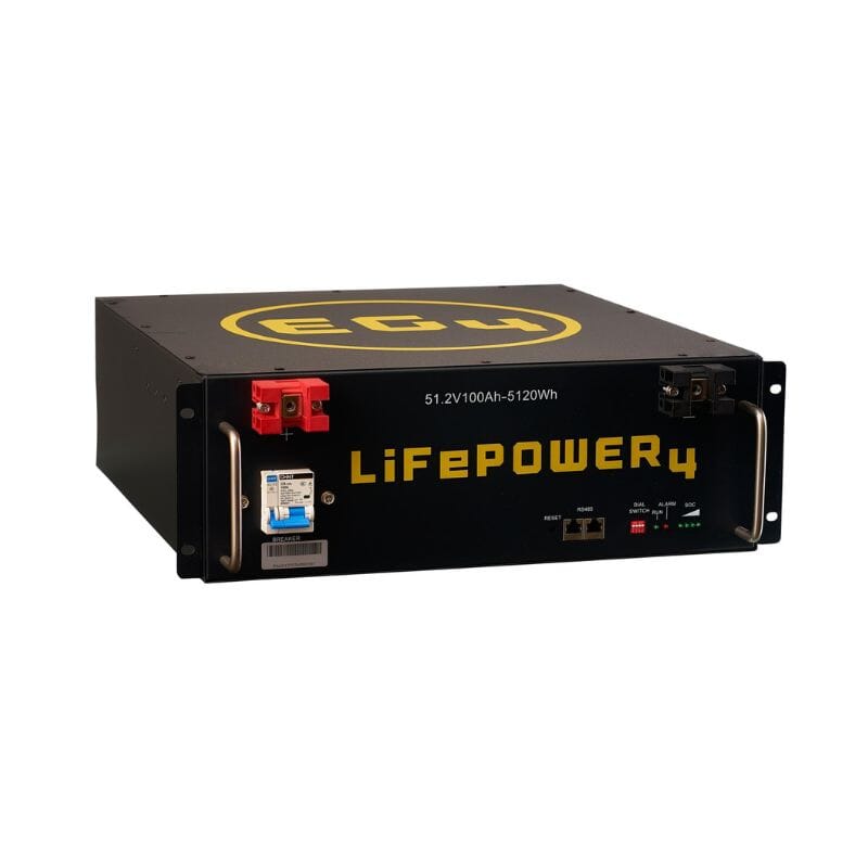 EG4 LifePower4 [V2] 48V 100AH Lithium Battery | 5.12kWh Server Rack Battery | UL Listed | Best for Solar Energy Storage, Home Backup Power & Off-Grid Applications