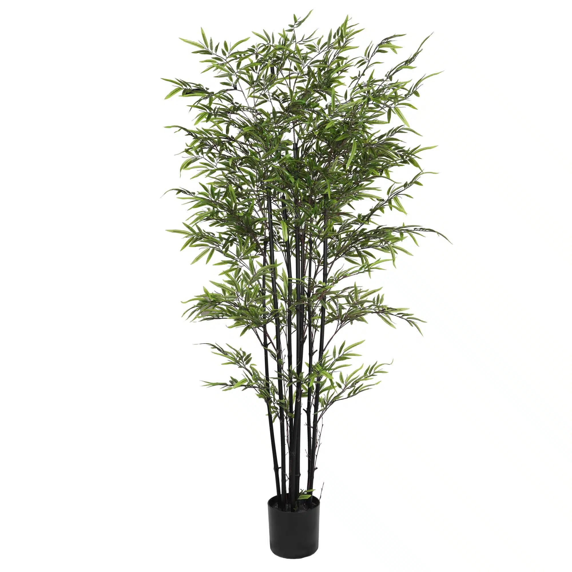 Premium Dense Artificial Black Bamboo Plants - 150cm Tall Realistic Faux Bamboo Stems for Home Decor, Office, Garden & Wedding Arrangements