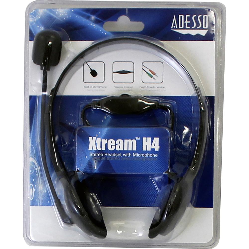 Adesso Xtream H4 Stereo Gaming Headset with Noise-Canceling Mic - Wired Over-Ear Headphones for PC, PS4, Xbox & Music Listening