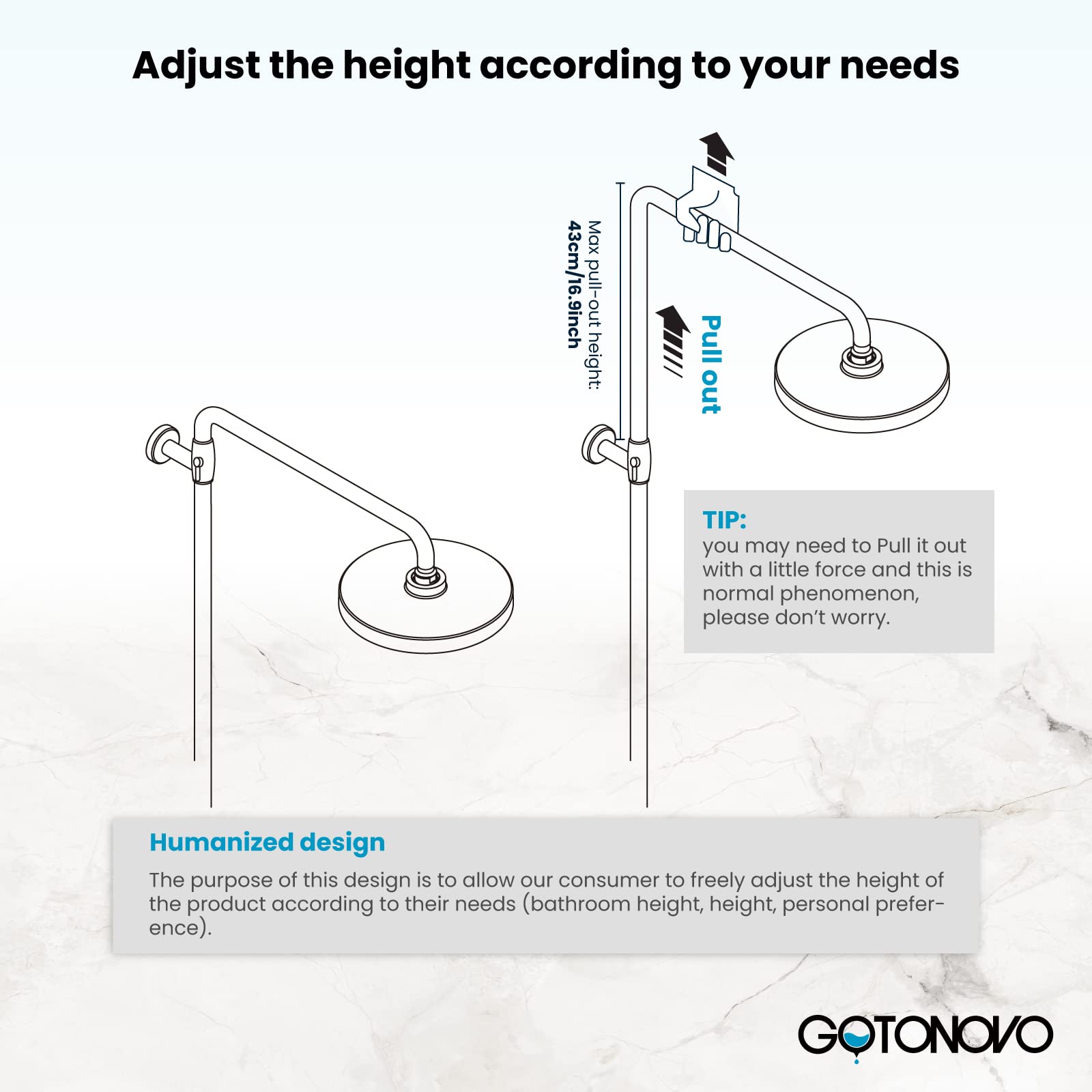Gotonovo 8 Inch Round Rain Shower Head with Double Cross Handle & Tub Spout - Matte Black Wall Mount Bathroom Faucet Mixer - 3 Function ABS Handheld Sprayer for Luxurious Spa-Like Shower Experience