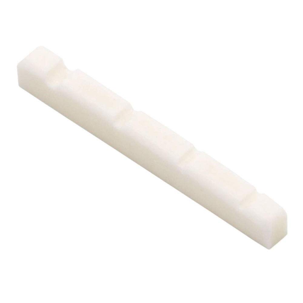 Fesjoy 38mm White Cattle Bone Nut Replacement for 4-String Electric Bass Guitar - Perfect for DIY Guitar Repair & Upgrades