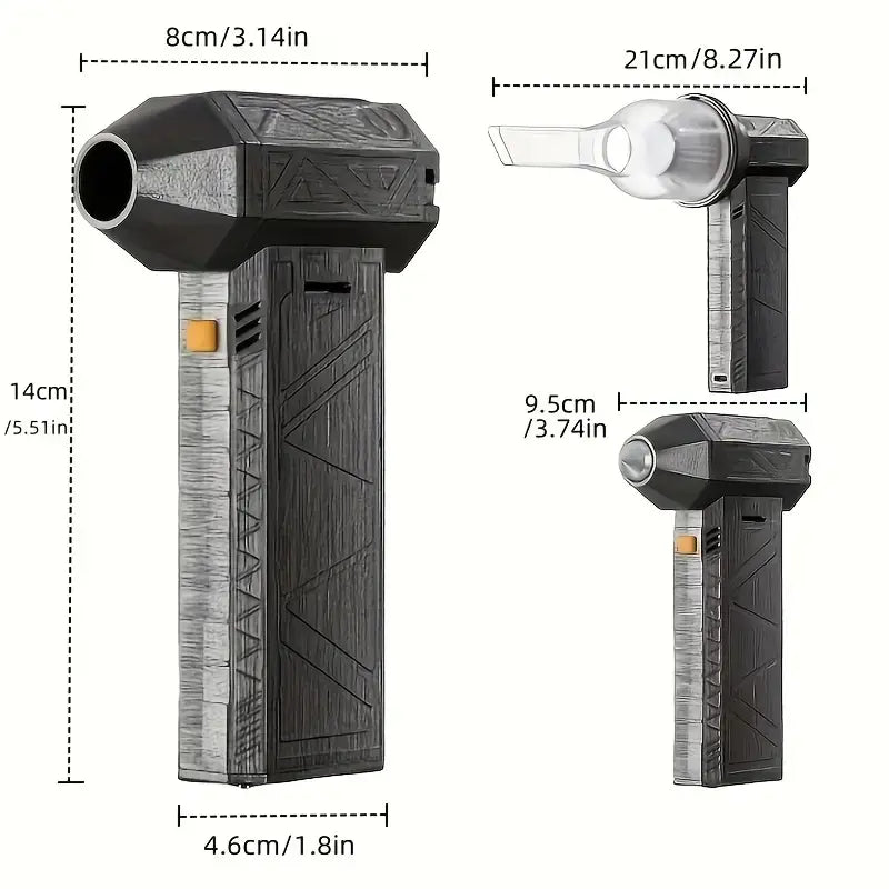High Speed Blower - Mini Turbo Jet Fan 130,000 RPM Electric Air Duster Gun for PC Cleaning, Keyboard Dusting & Electronics Maintenance